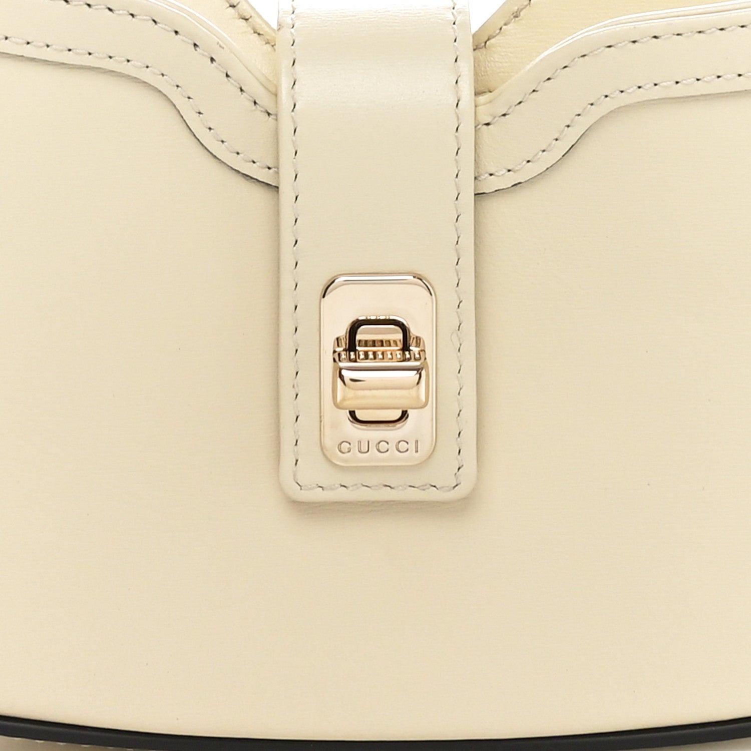 Gucci Calfskin Mini Moon Side Shoulder Bag Ivory 8 of 10