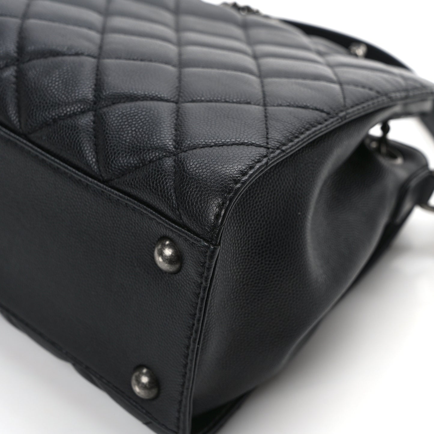 Caviar Quilted Small CC Bucket Bag Black