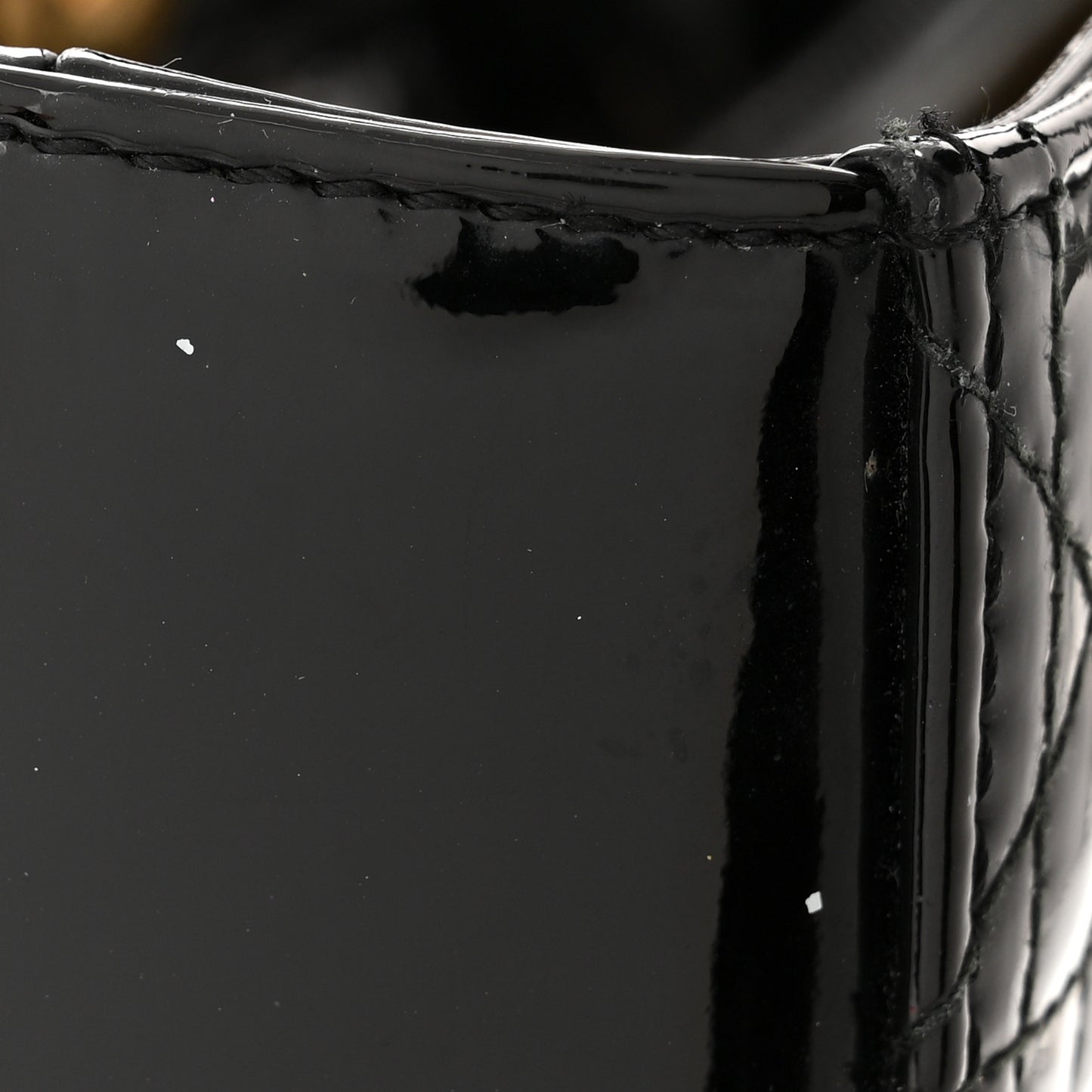 Patent Cannage Large Lady Dior Black