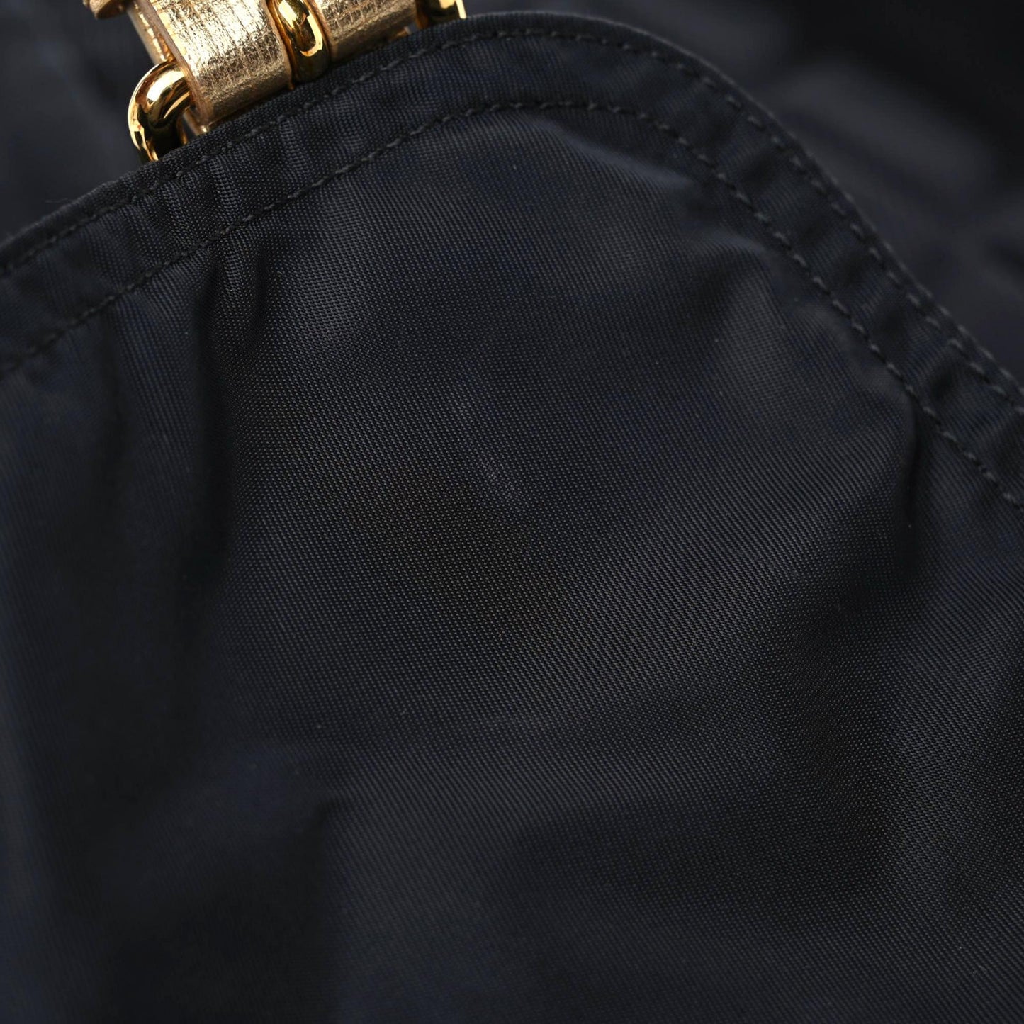 Nylon Medium Rucksack Runway Backpack Black Gold