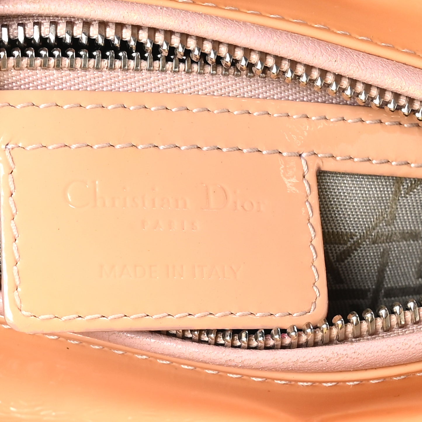 Patent Cannage Medium Lady Dior Light Pink
