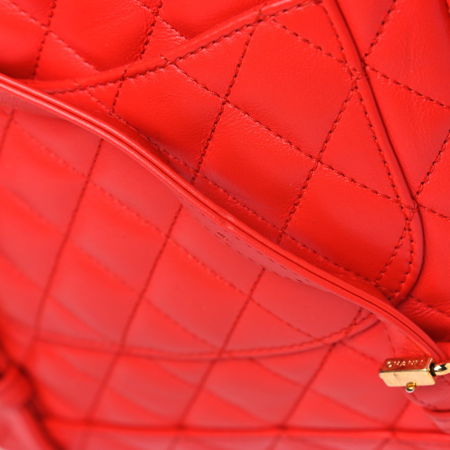 Lambskin Quilted Small Urban Spirit Backpack Red