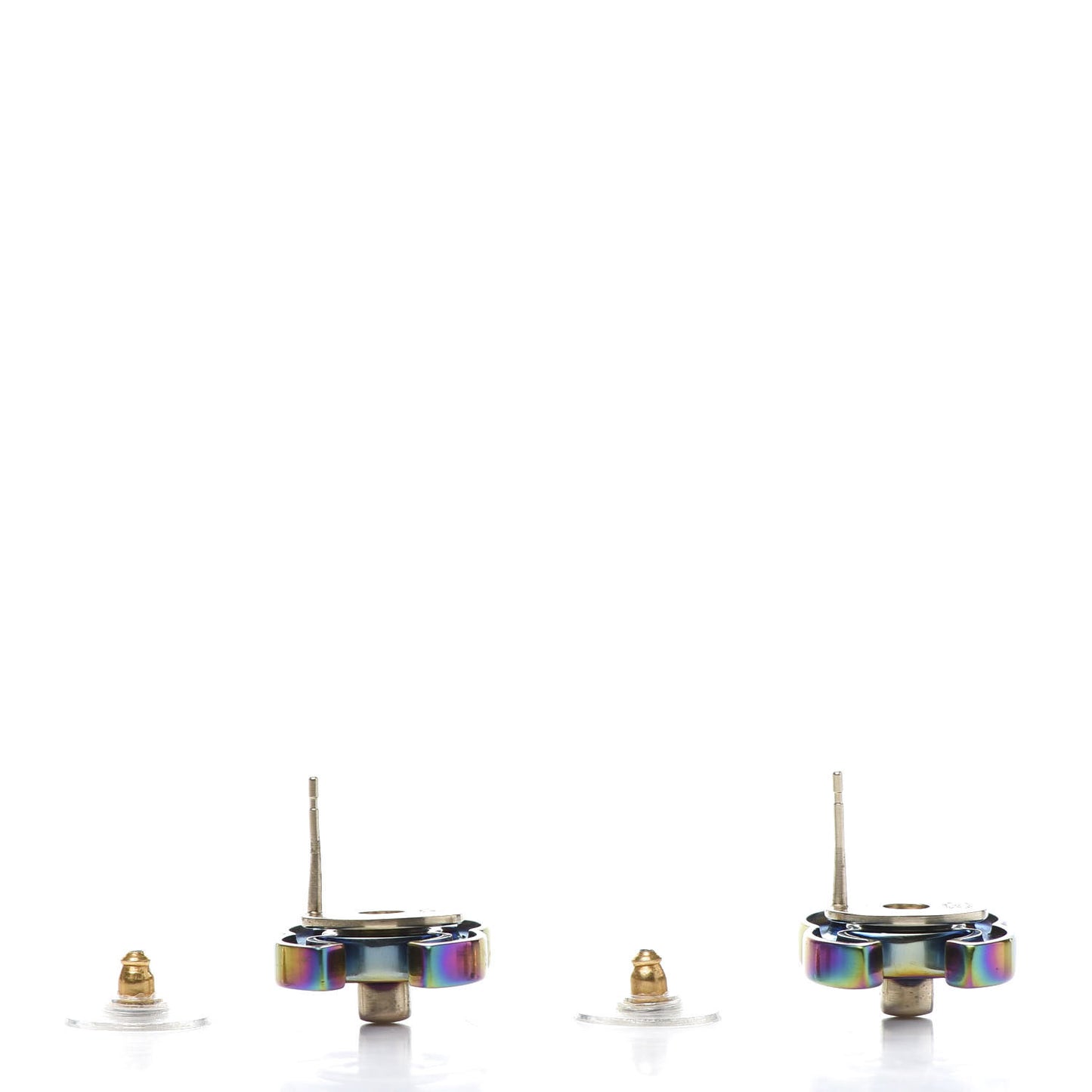 CC Earrings Gold Rainbow