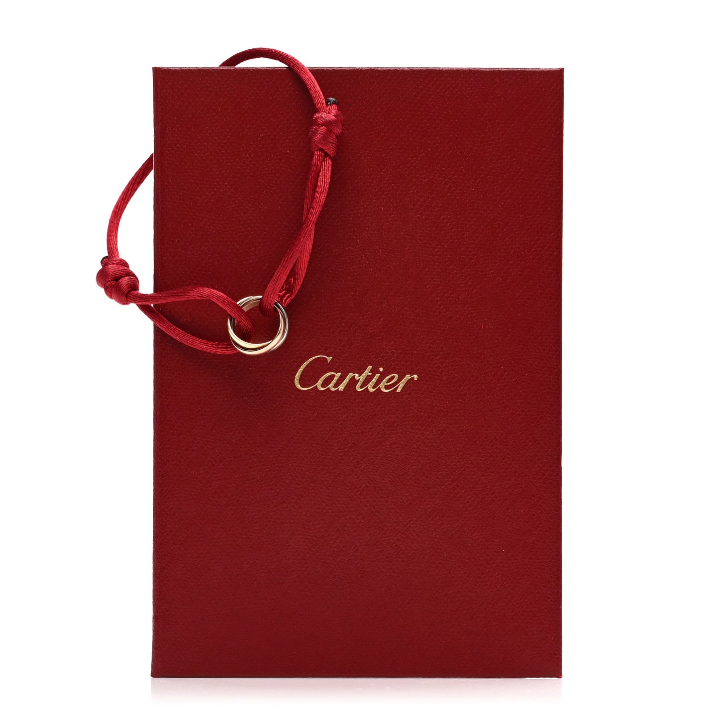 18K Pink Yellow White Gold Trinity Cord Bracelet Red