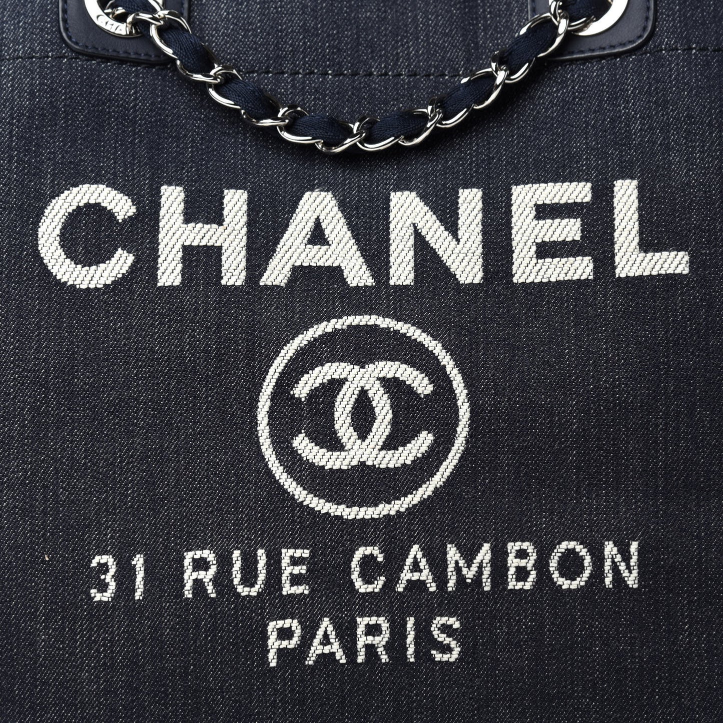 Denim Medium Deauville Tote Dark Blue