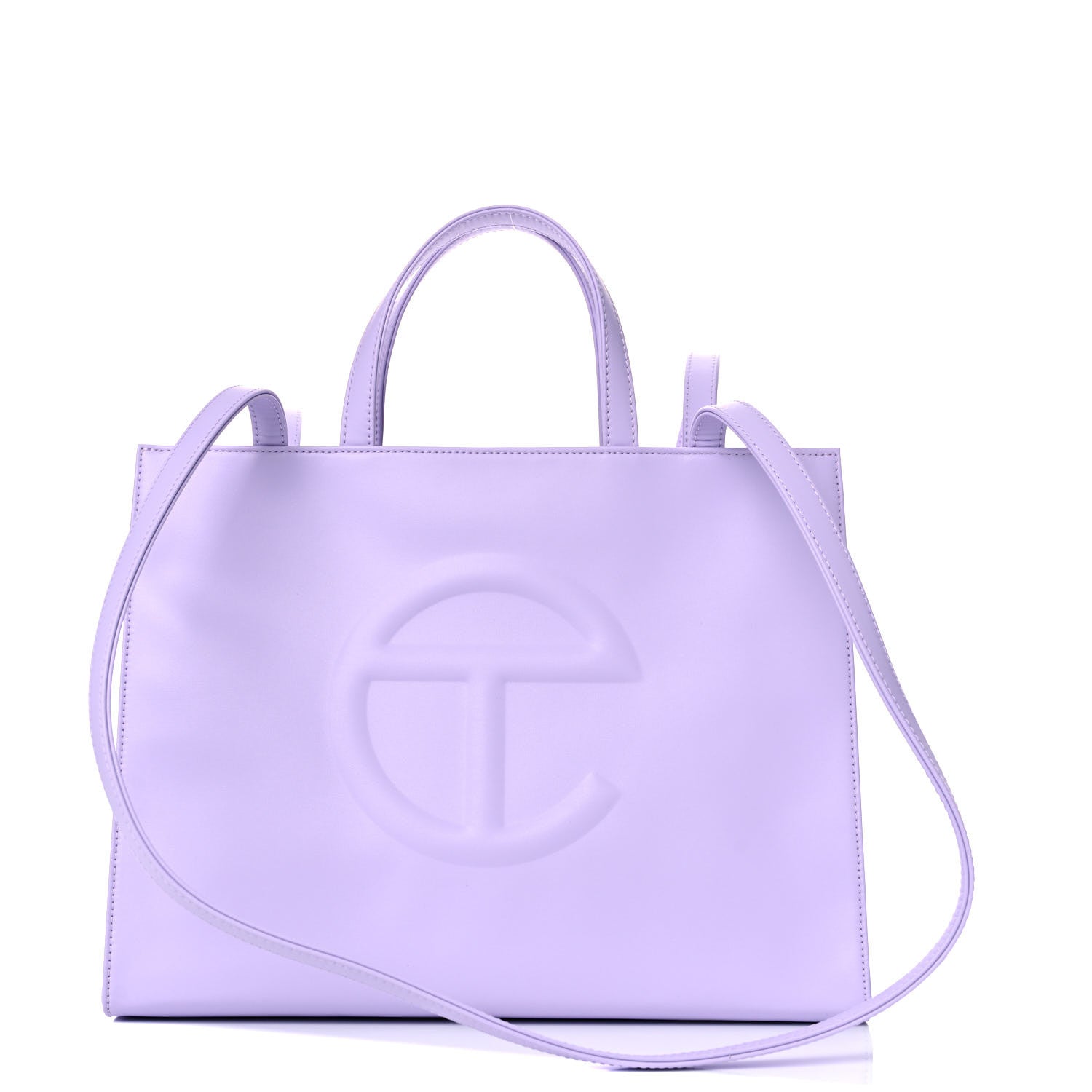 Telfar Vegan Leather Medium Shopping Bag Lavender 3 of 10