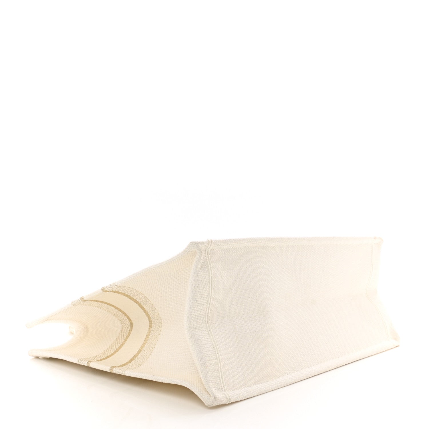 Christian Dior Canvas Embroidered Large Around The World Book Tote Gold 4 of 11