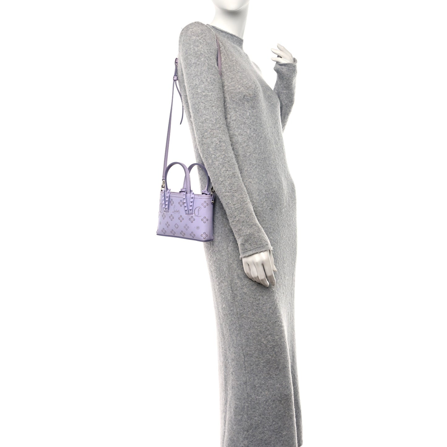 Calfskin Loubinthesky Mini East West Cabata Tote Lavender