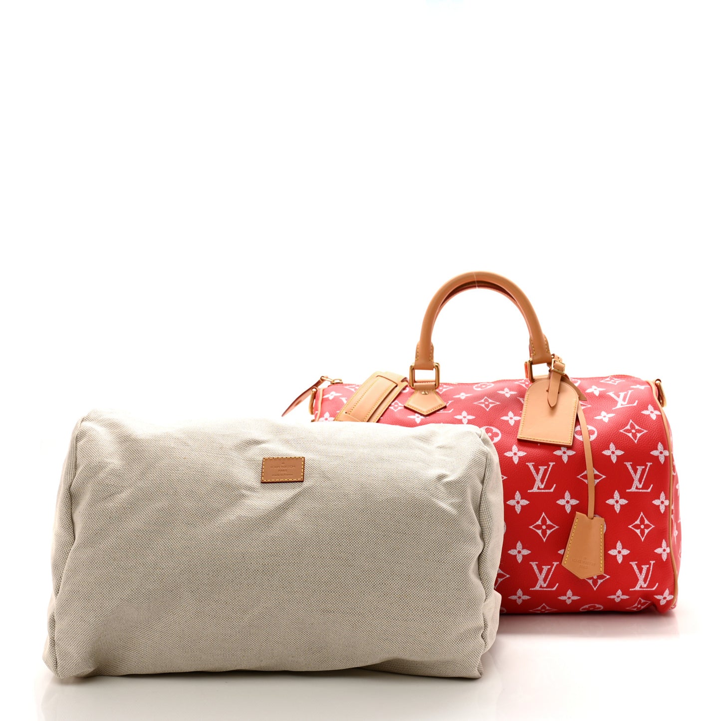 Calfskin Monogram Speedy P9 Bandouliere 40 Red