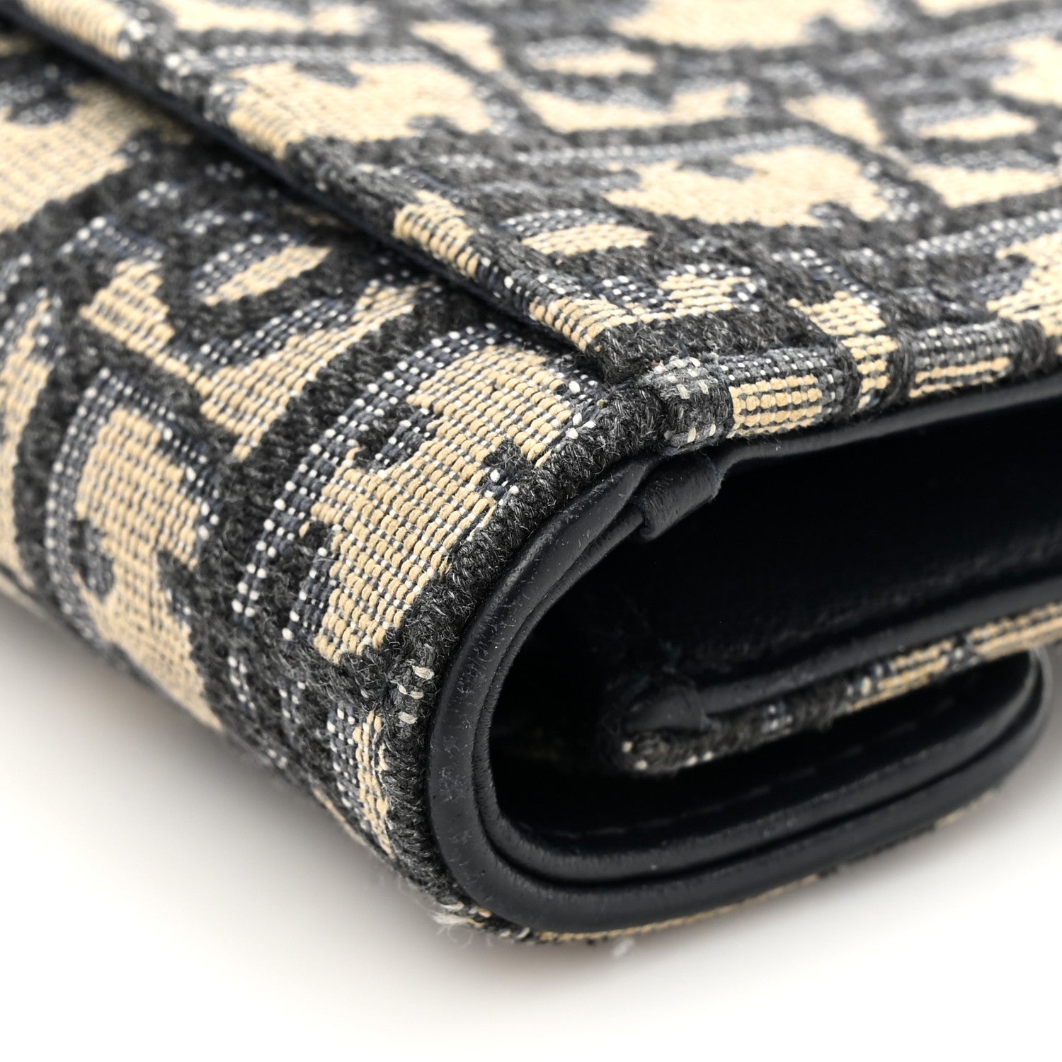 Christian Dior Oblique Saddle Lotus Wallet Blue 9 of 10