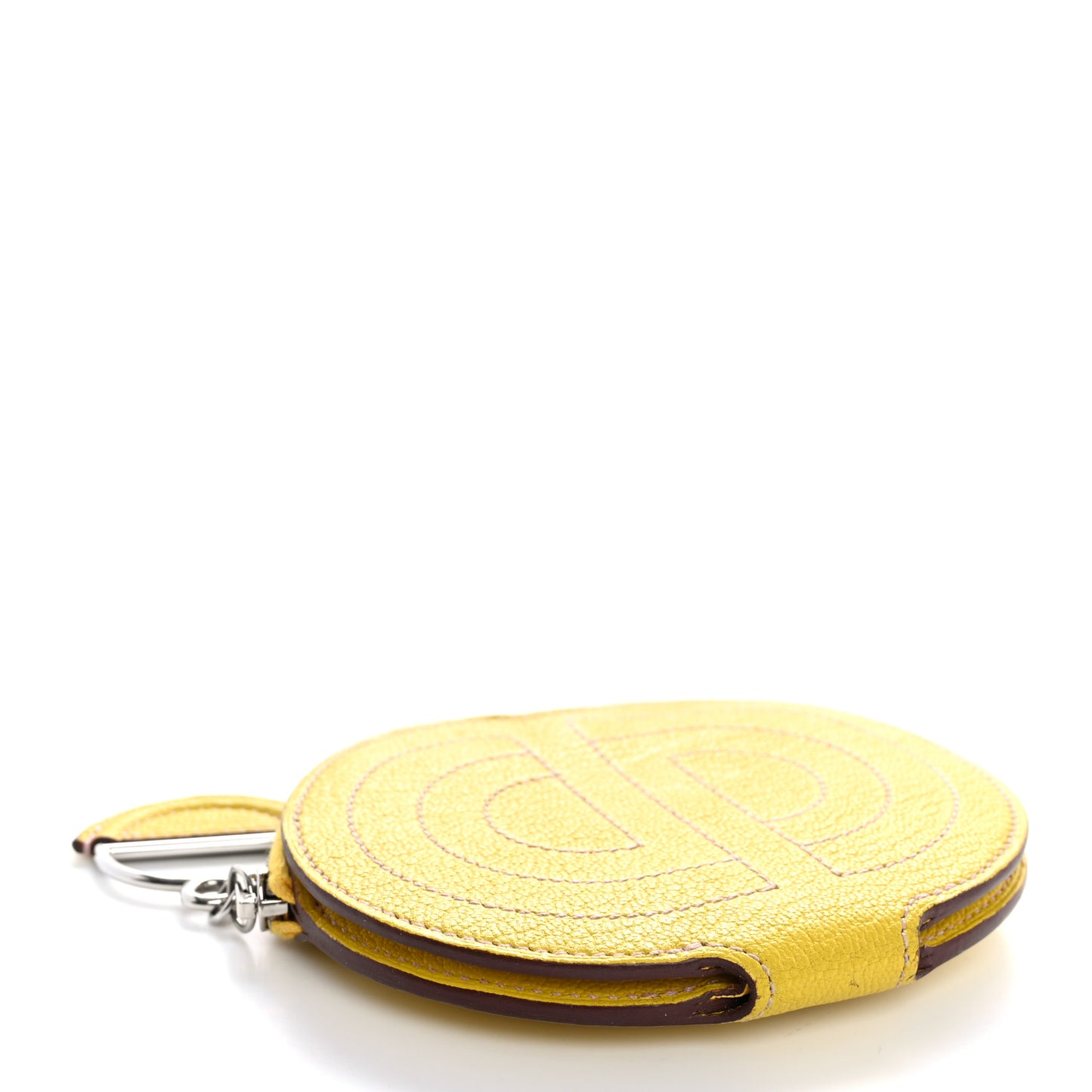 Chevre Mysore Mini In-The-Loop Card Holder Jaune De Naples