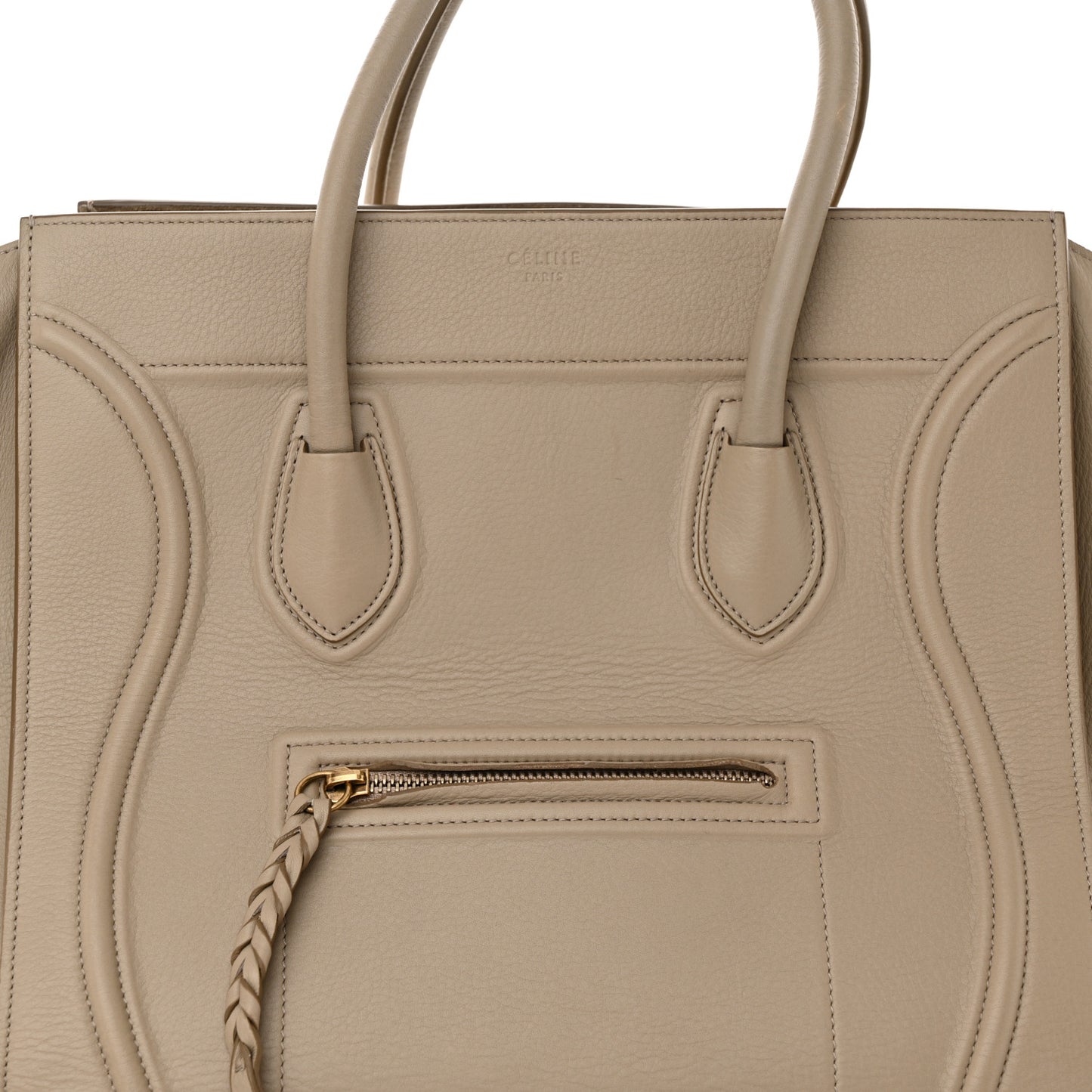 Smooth Calfskin Medium Phantom Luggage Taupe