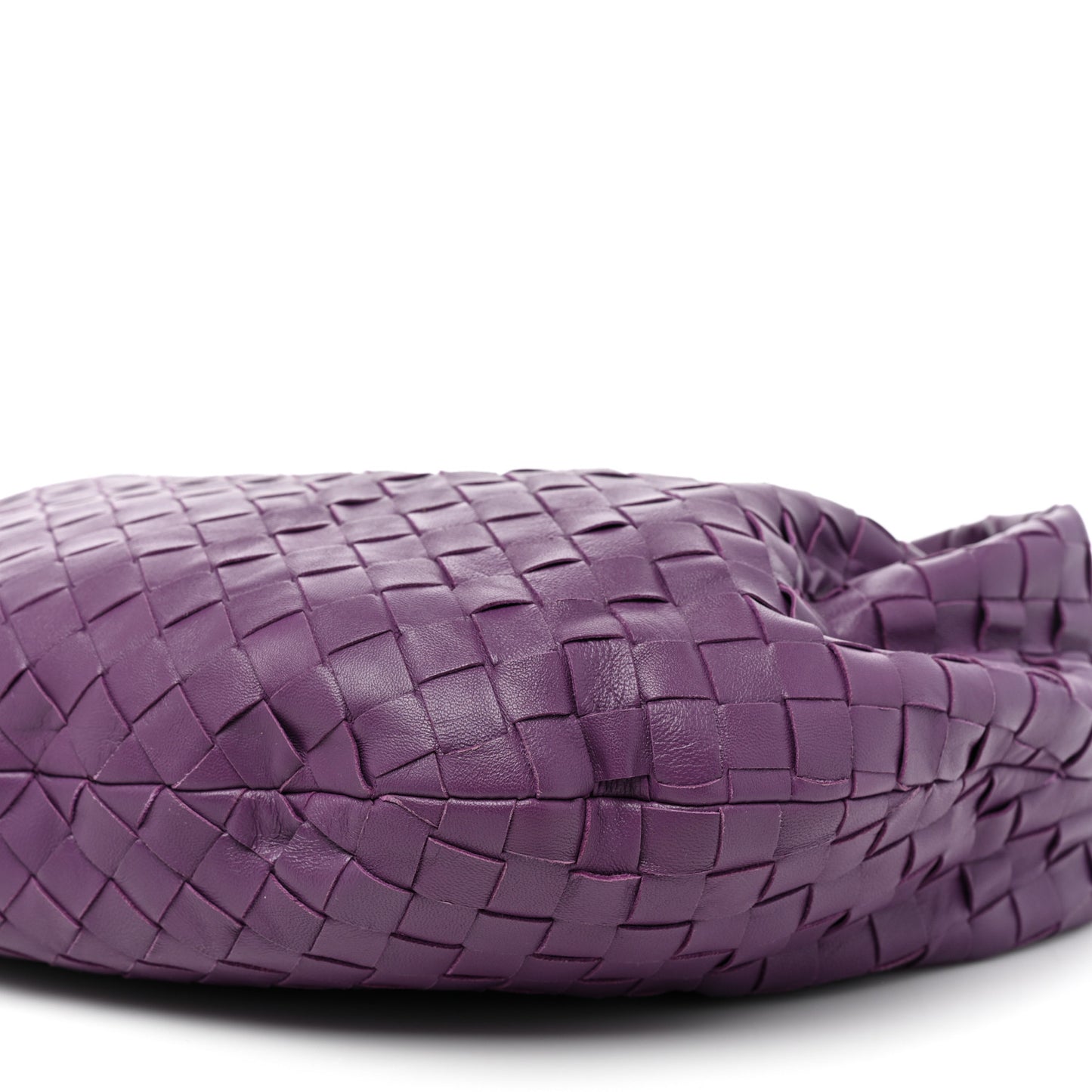 Nappa Intrecciato Teen Jodie Hobo Eggplant