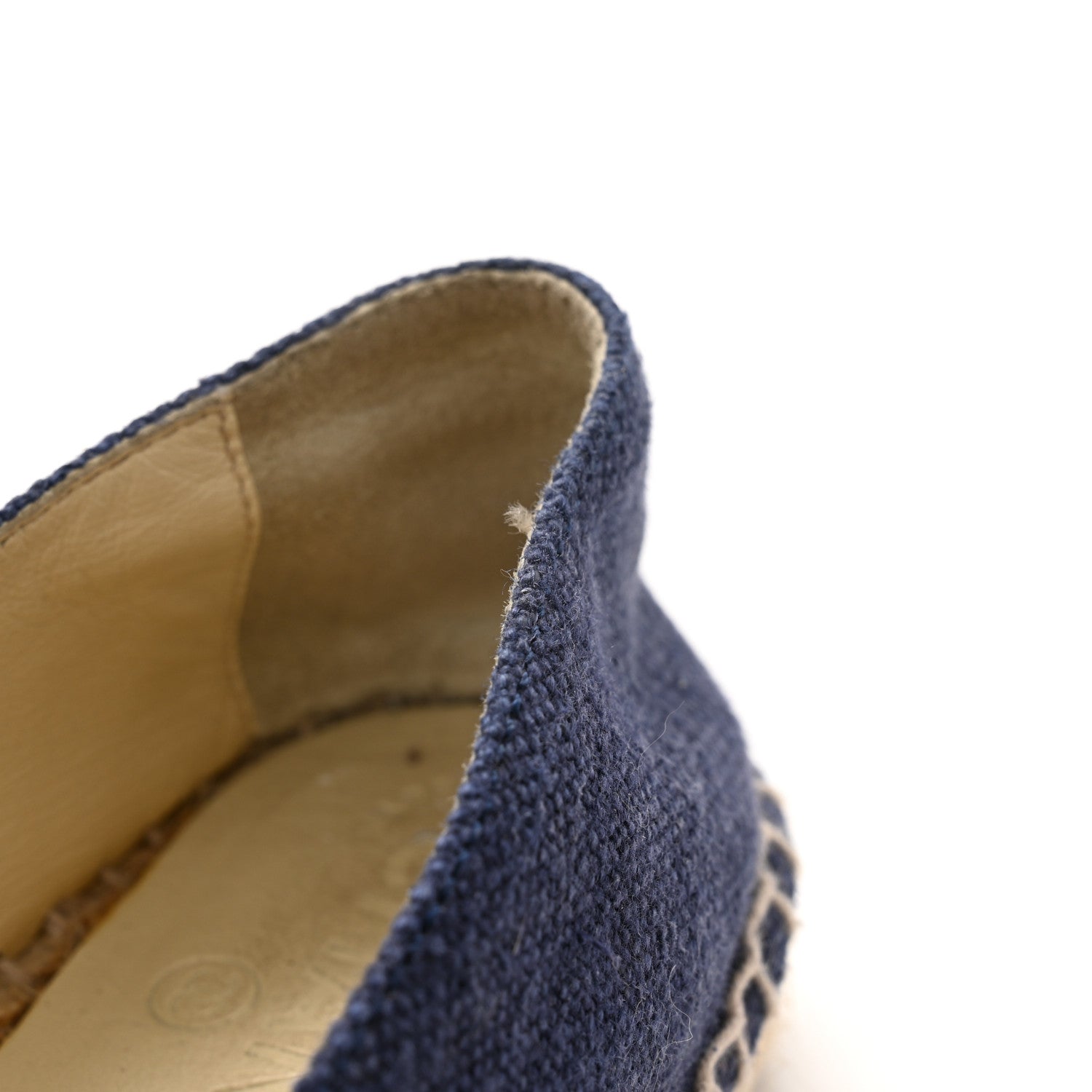 Chanel Denim Toile CC Espadrilles 37 Navy Black 10 of 10