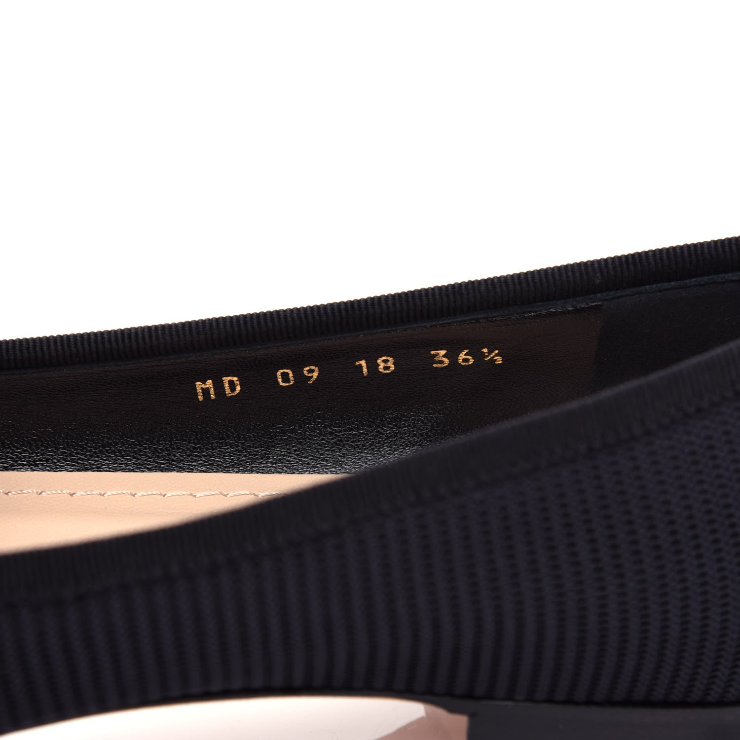 Christian Dior Fabric Ribbon Embroidered J'Adior Ballet Flats 36.5 Black 10 of 11