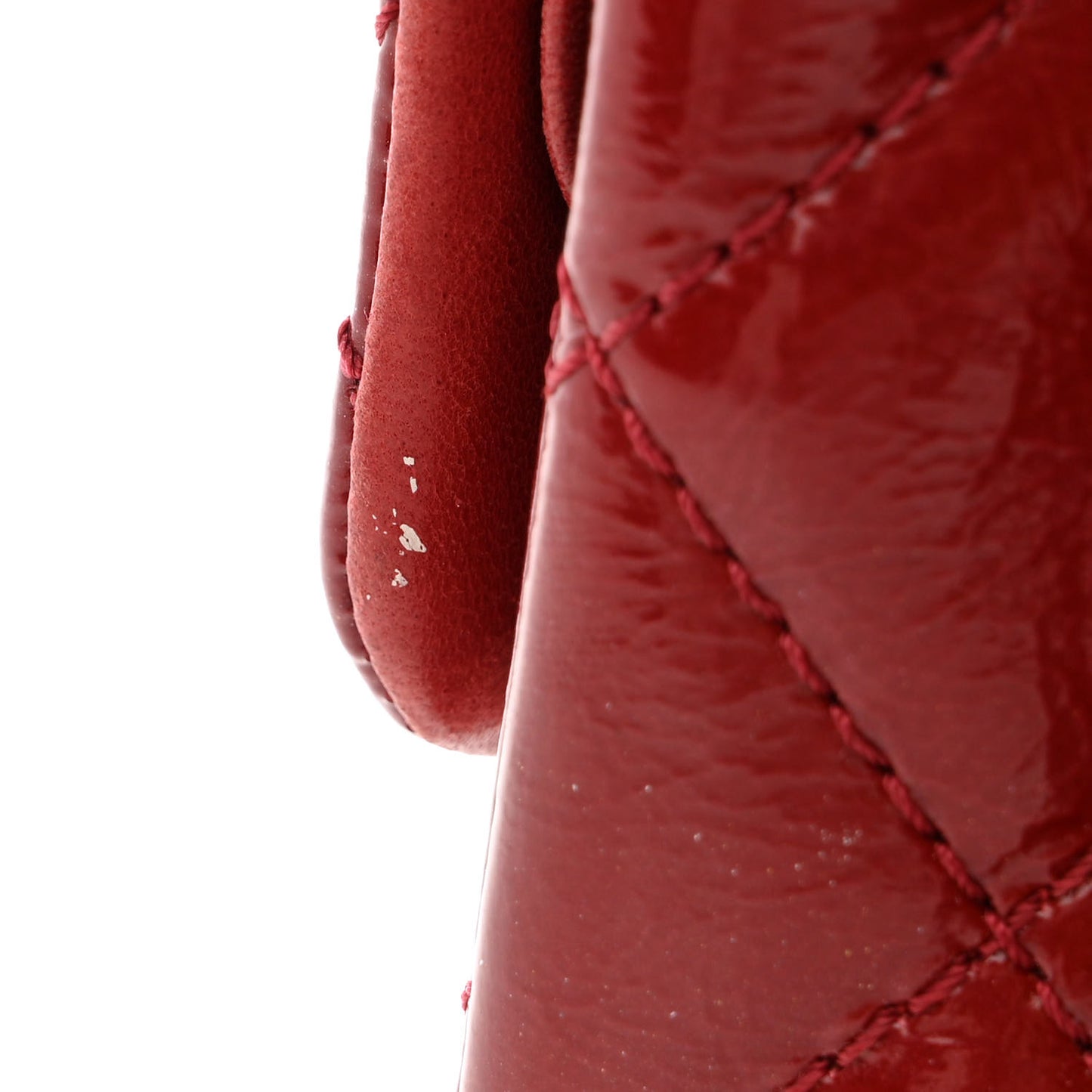 Aged Glazed Calfskin Quilted 2.55 Reissue 226 Flap Red