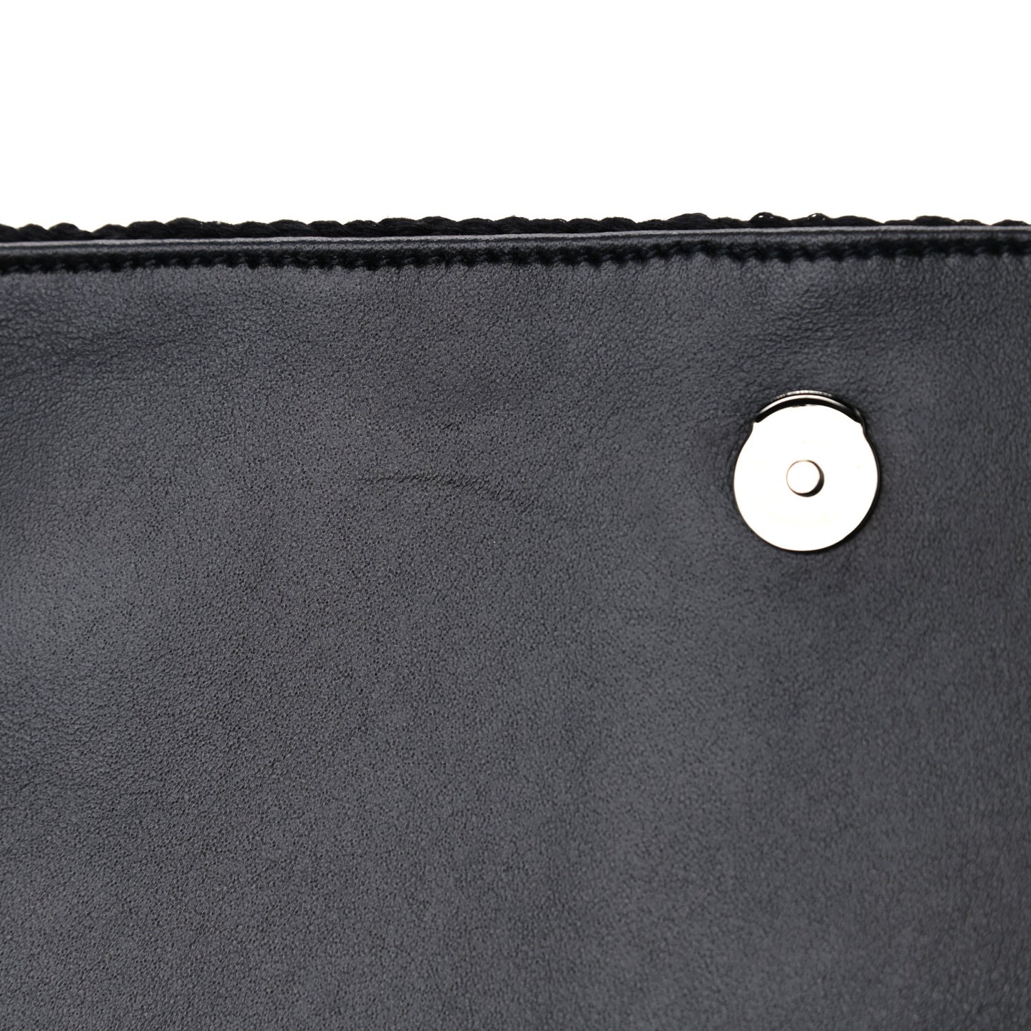 Suede Monogram Medium Kate Whipstitch Shoulder Bag Black