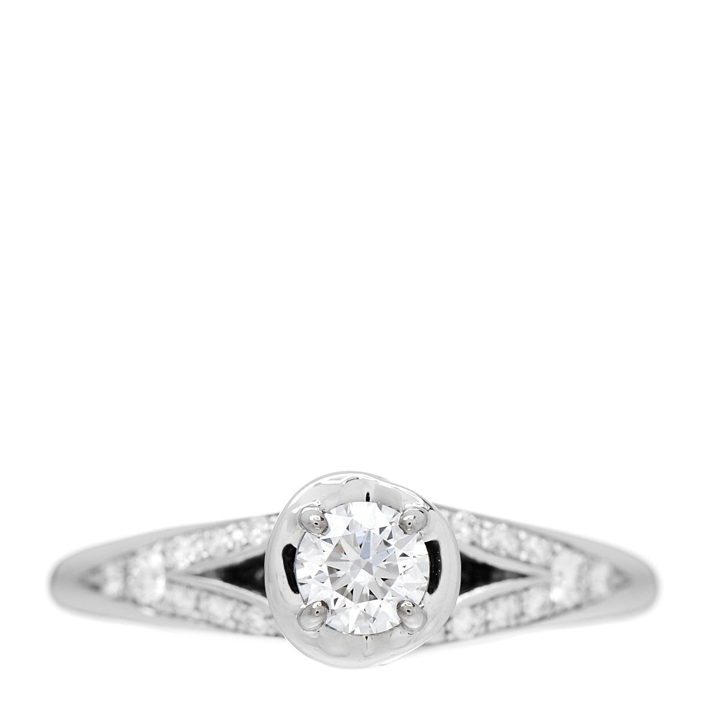 Platinum Diamond .21ct Incontro D'amore Solitaire Engagement Ring 47 4.25