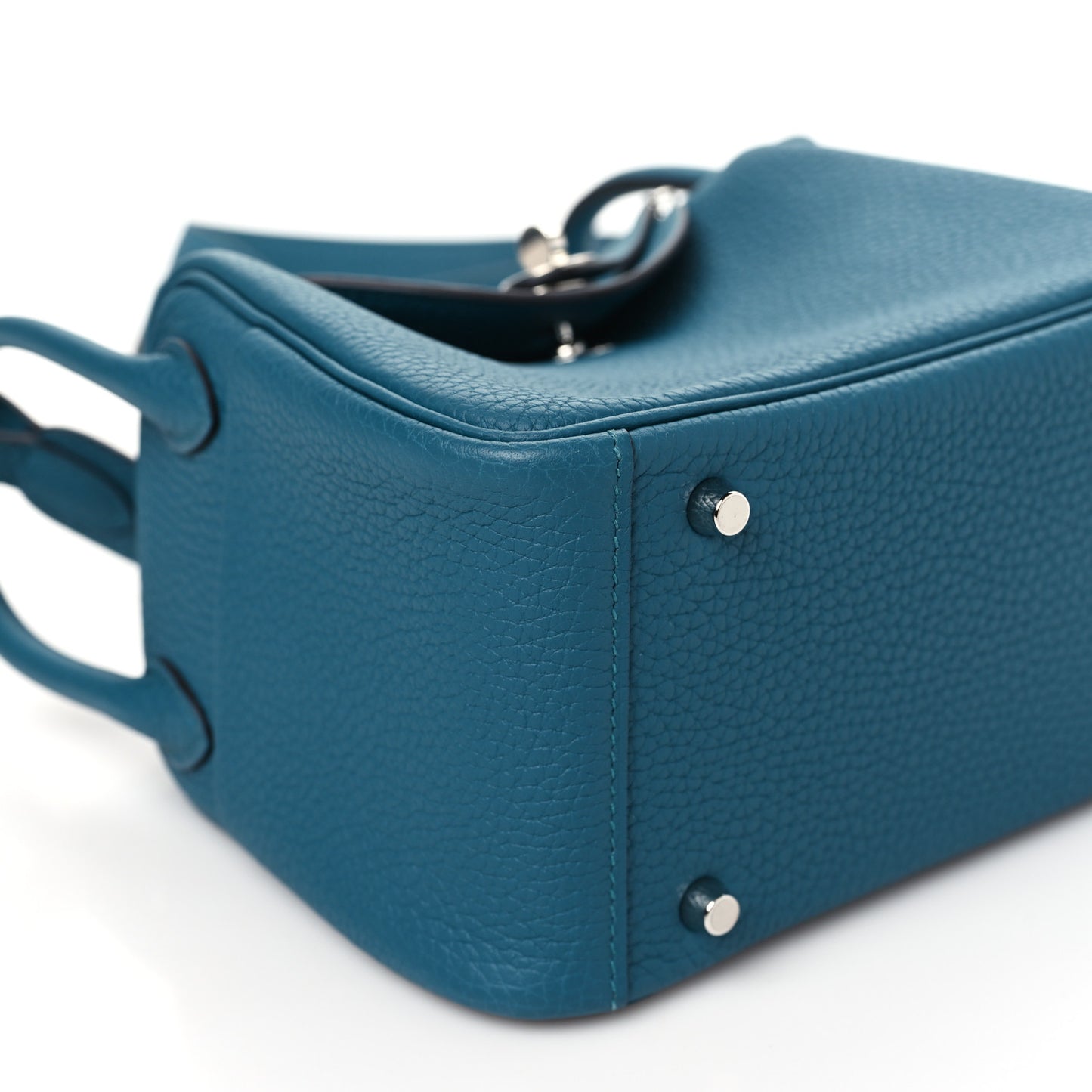Taurillon Clemence Mini Lindy 20 Vert Bosphore