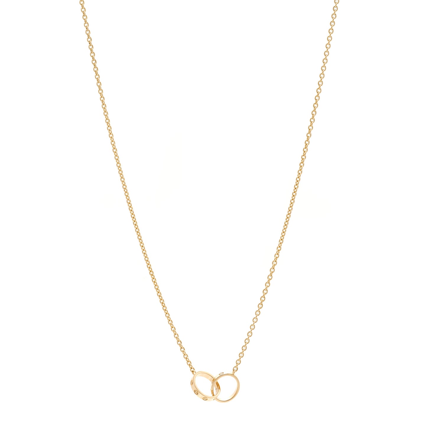 18K Yellow Gold Interlocking LOVE Necklace
