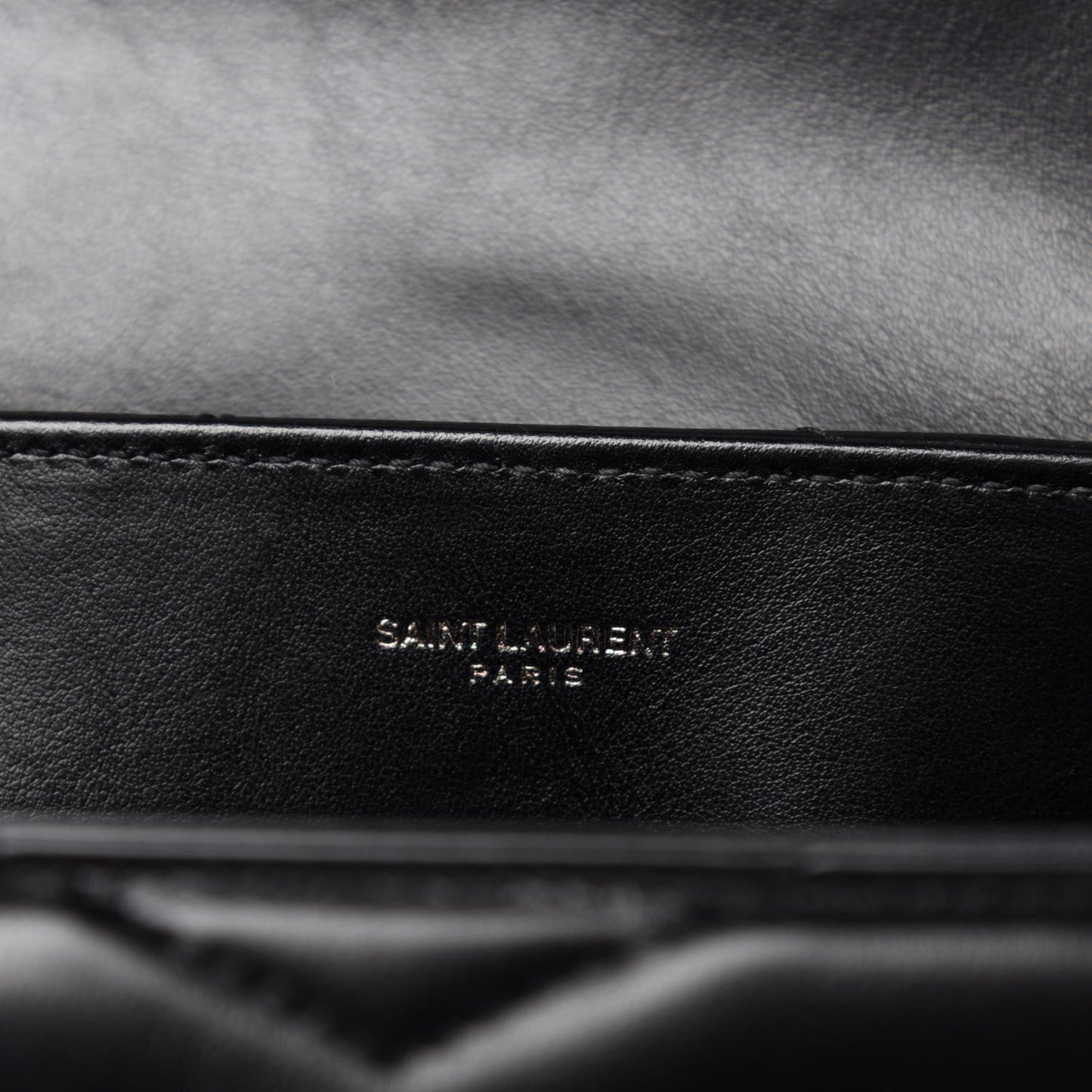 Calfskin Y Quilted Monogram Small Loulou Chain Satchel Black
