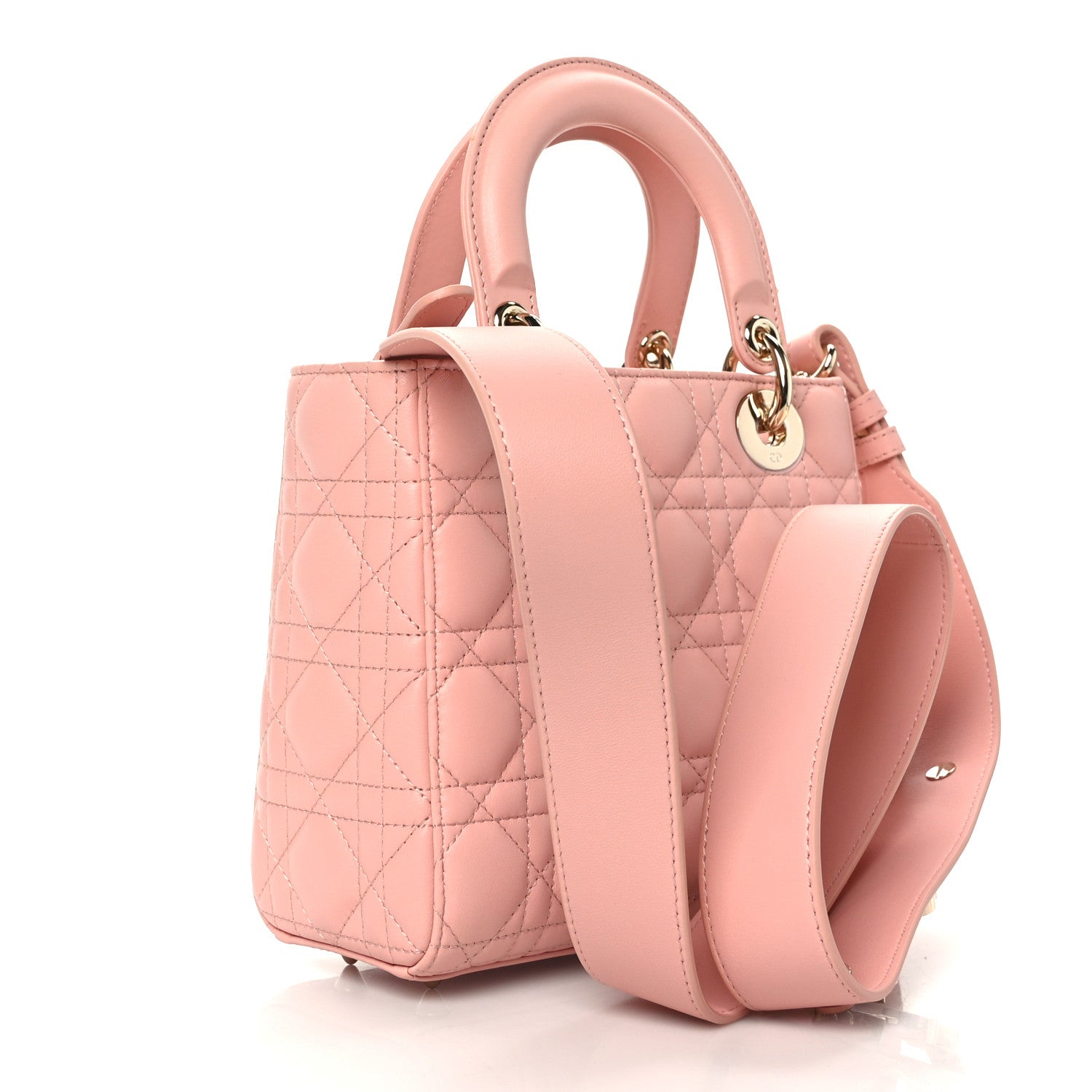 Christian Dior Lambskin Cannage Small My ABCDior Lady Dior Rose Clair 3 of 8