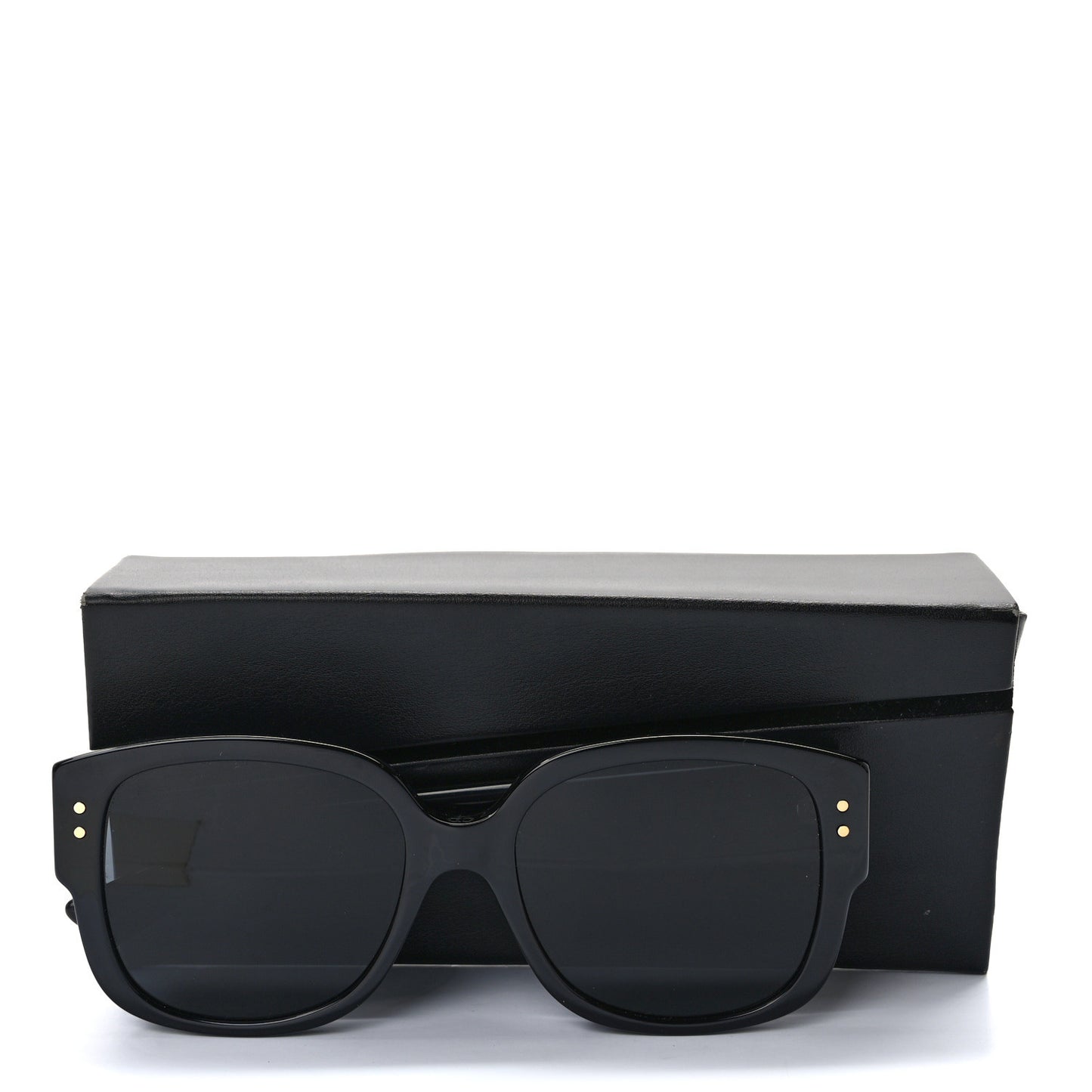 Acetate Cannage Lady Dior Studs 5 Sunglasses Black