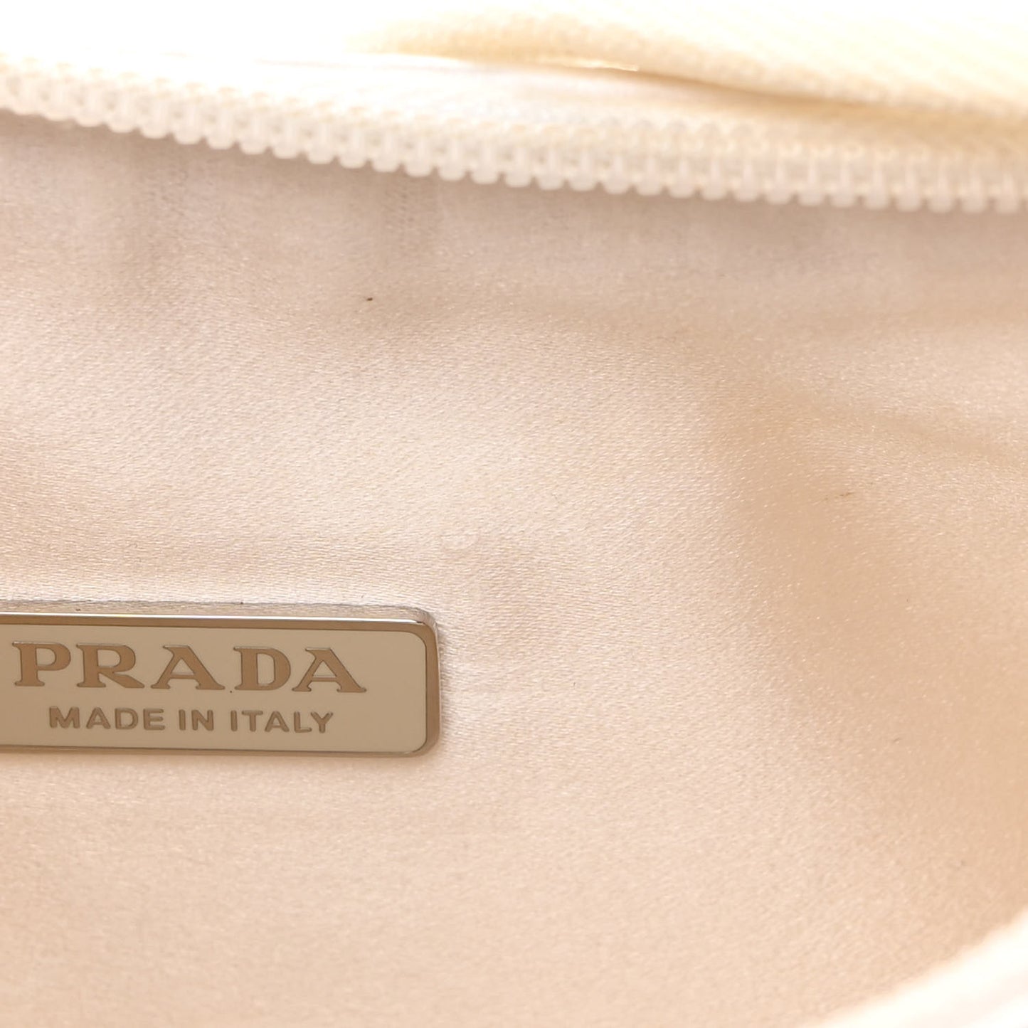 Satin Crystal Mini Re-Edition 2000 Bag White
