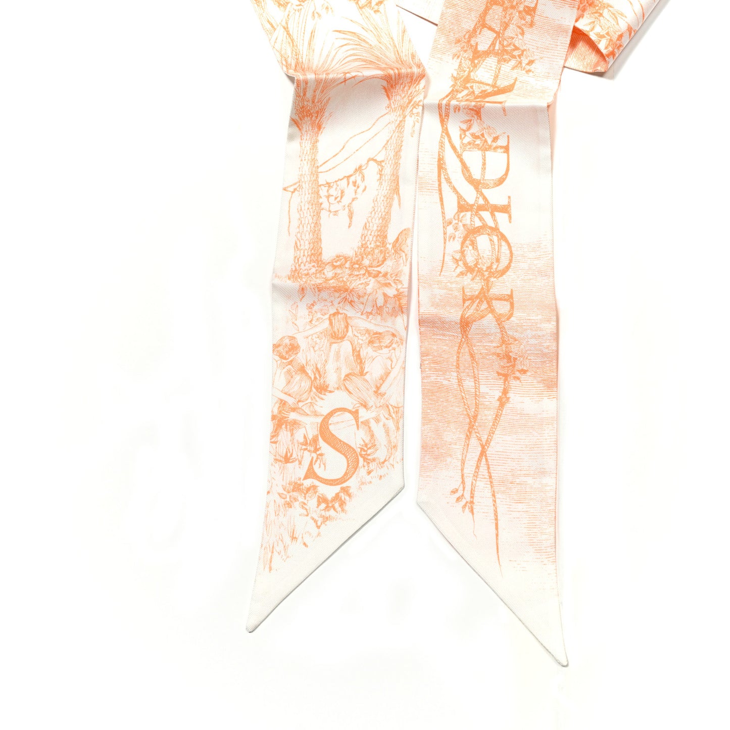 Silk ABCDior "S" Mitzah Scarf Rose