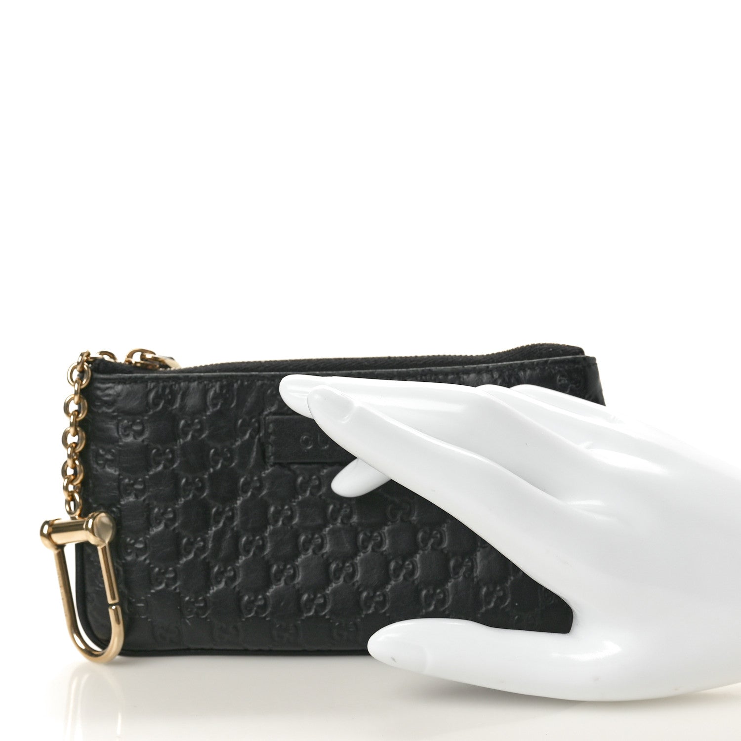 Gucci Microguccissima Key Ring Coin Case Black 2 of 9