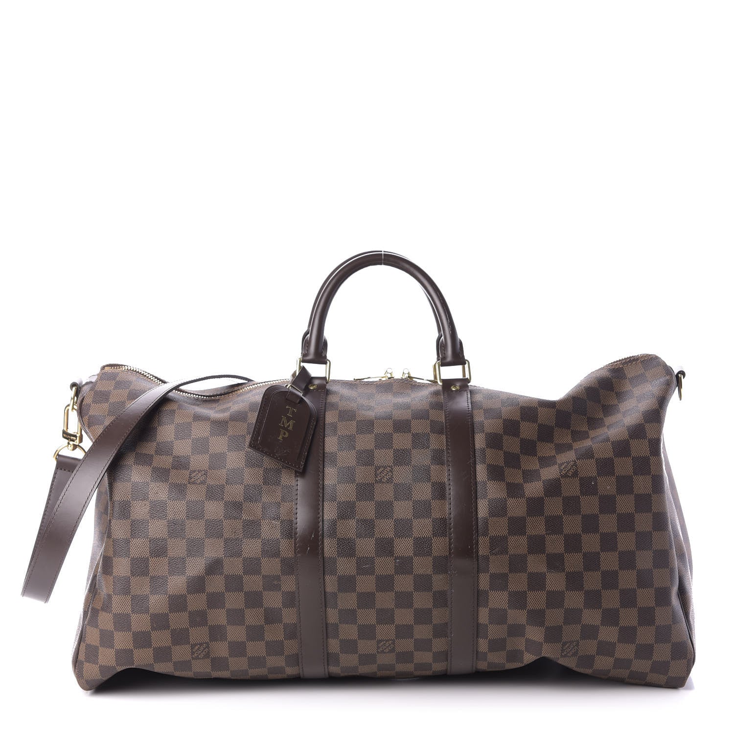 Louis Vuitton Damier Ebene Keepall Bandouliere 55 1 of 19