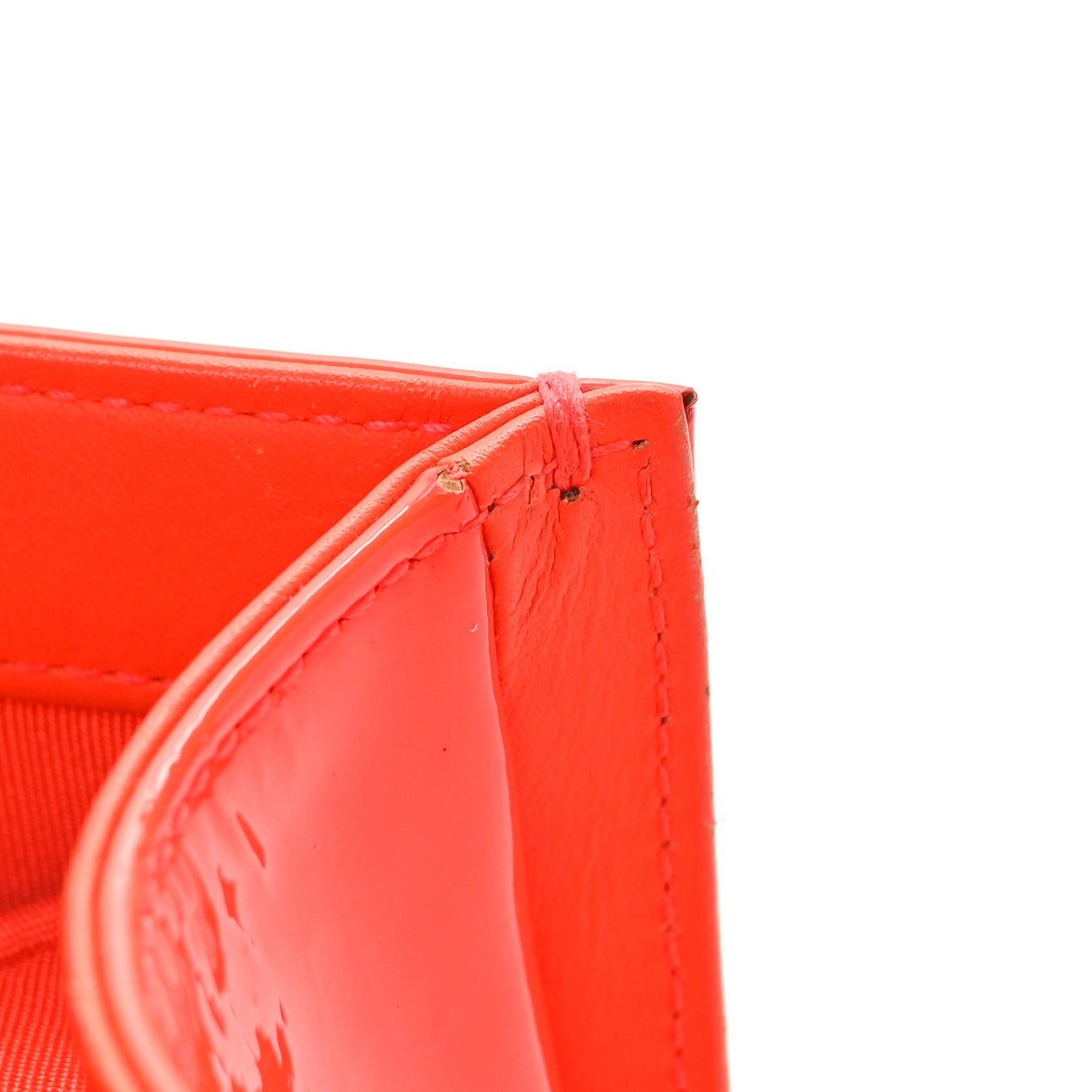 Patent Quilted Medium Boy Flap Orange