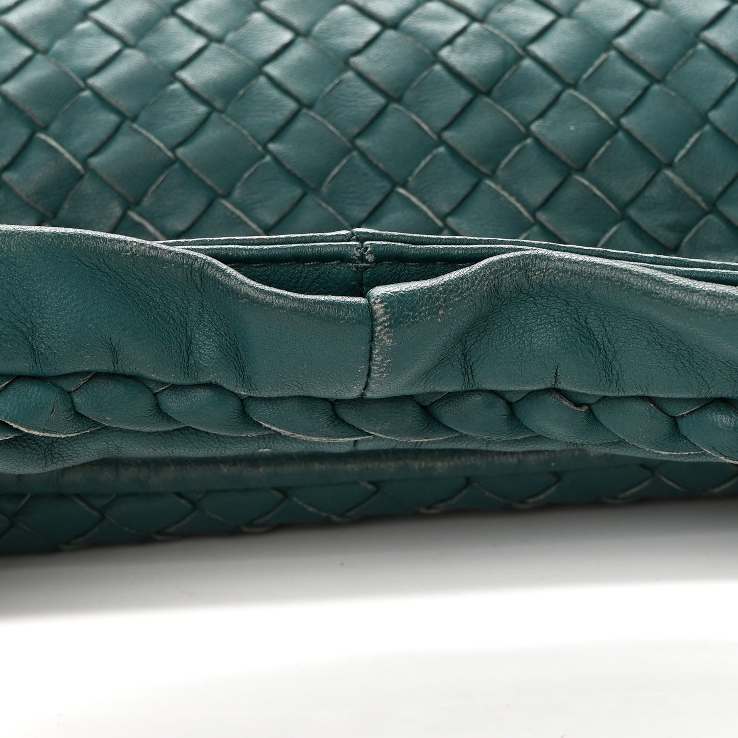 Nappa Intrecciato Large Veneta Hobo Teal