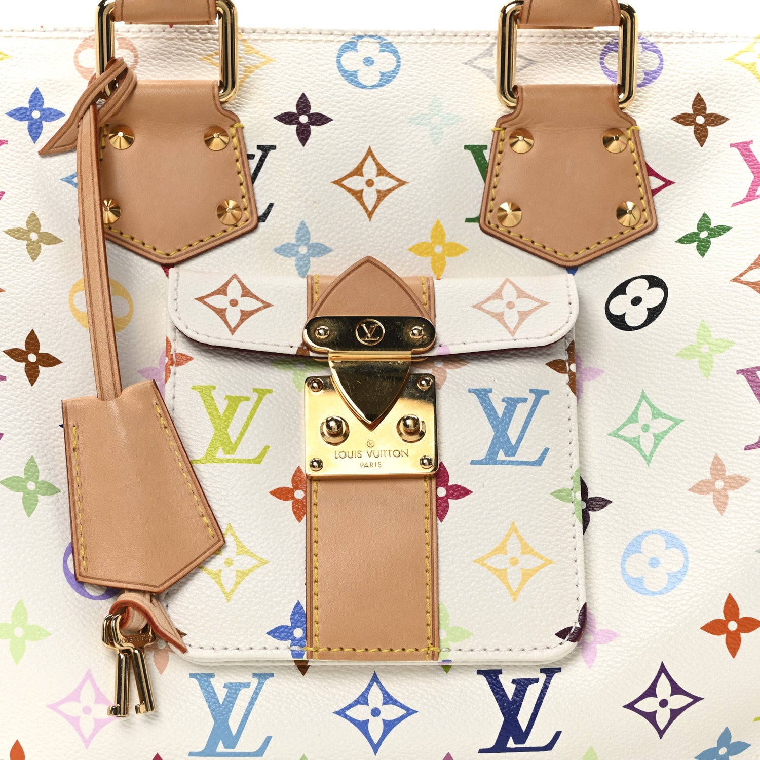 Louis Vuitton Monogram Multicolor Speedy 30 White 7 of 9