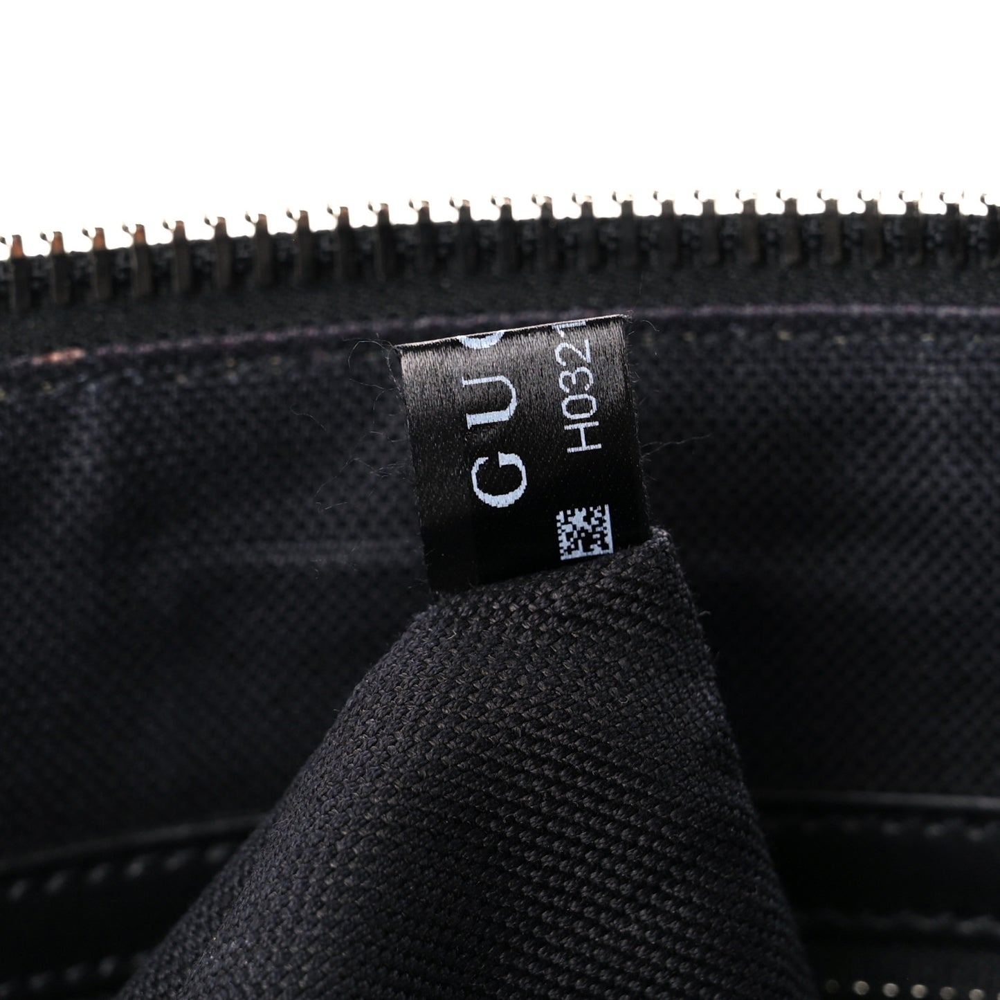 GG Supreme Monogram Calfskin Web Flat Wristlet Black Grey