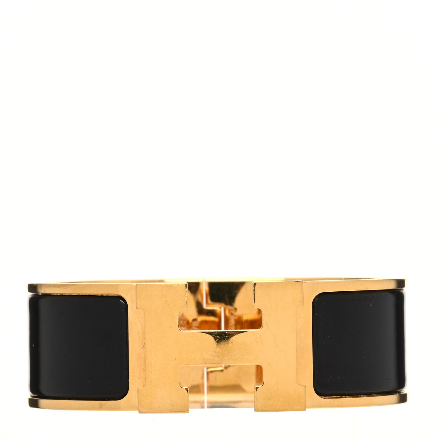 Enamel Wide Clic Clac H Bracelet PM Black