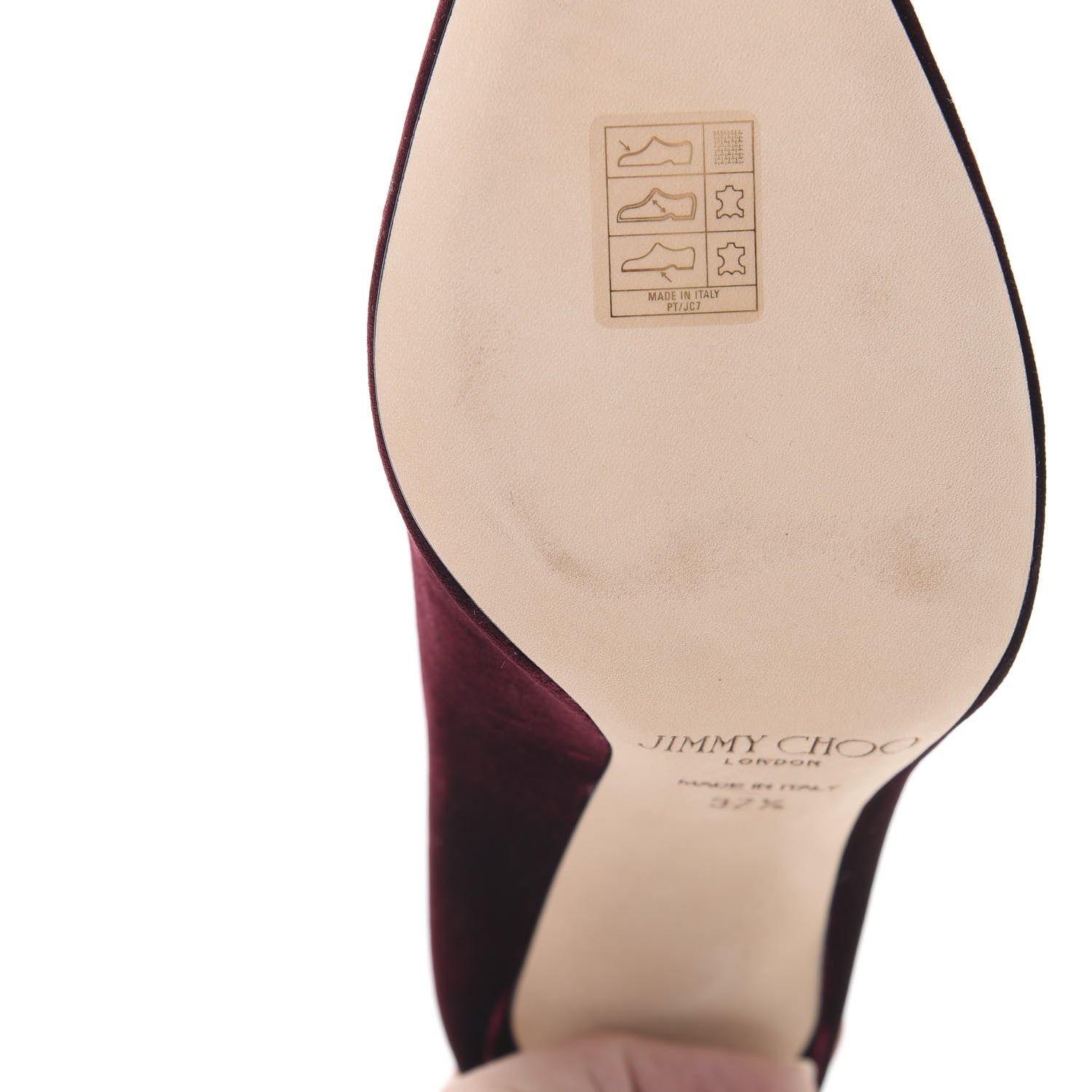 Jimmy Choo Velvet Romy 100 Pumps 37.5 Bordeaux 8 of 10