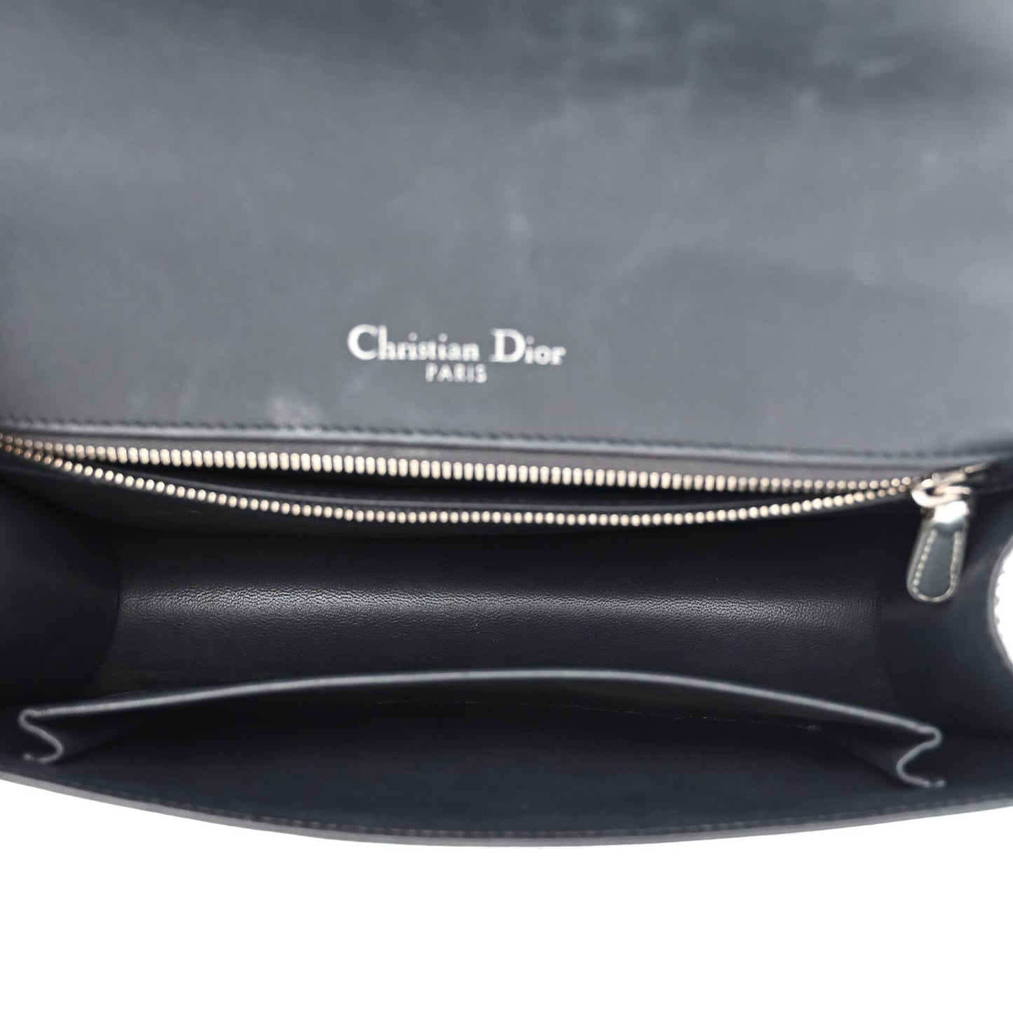 Metallic Patent Micro-Cannage Medium Diorama Flap Bag Silver
