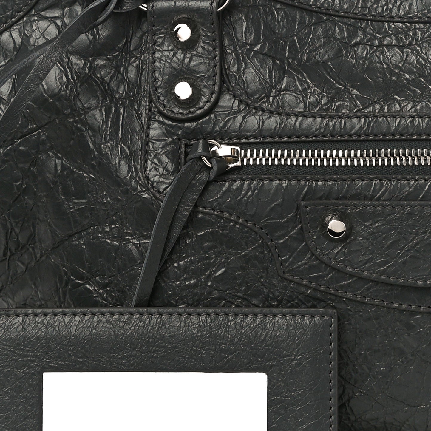 Agneau Classic Silver Hardware City Gris Fossile