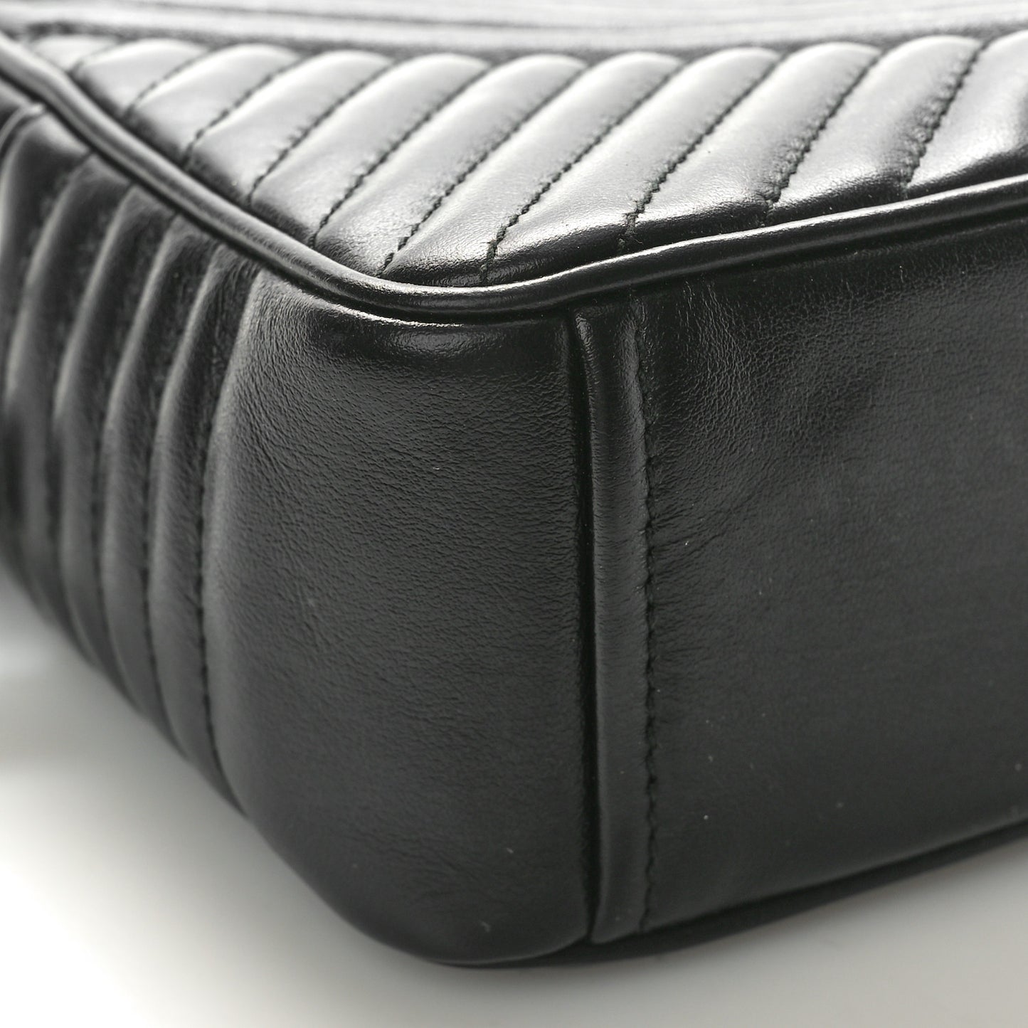 Soft Calfskin Impunture Diagramme Camera Bag Black