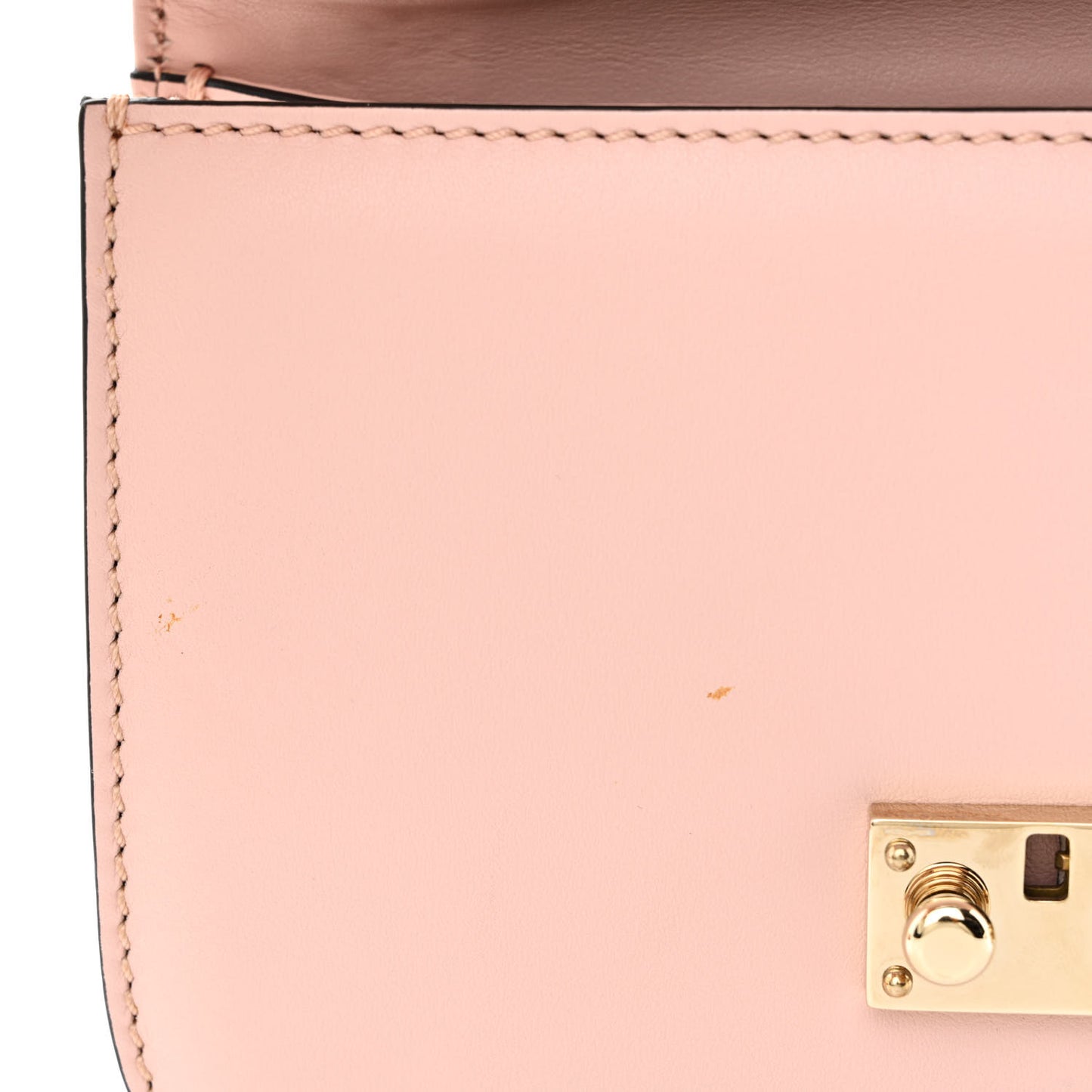 Vitello Small Glam Lock Rockstud Flap Poudre