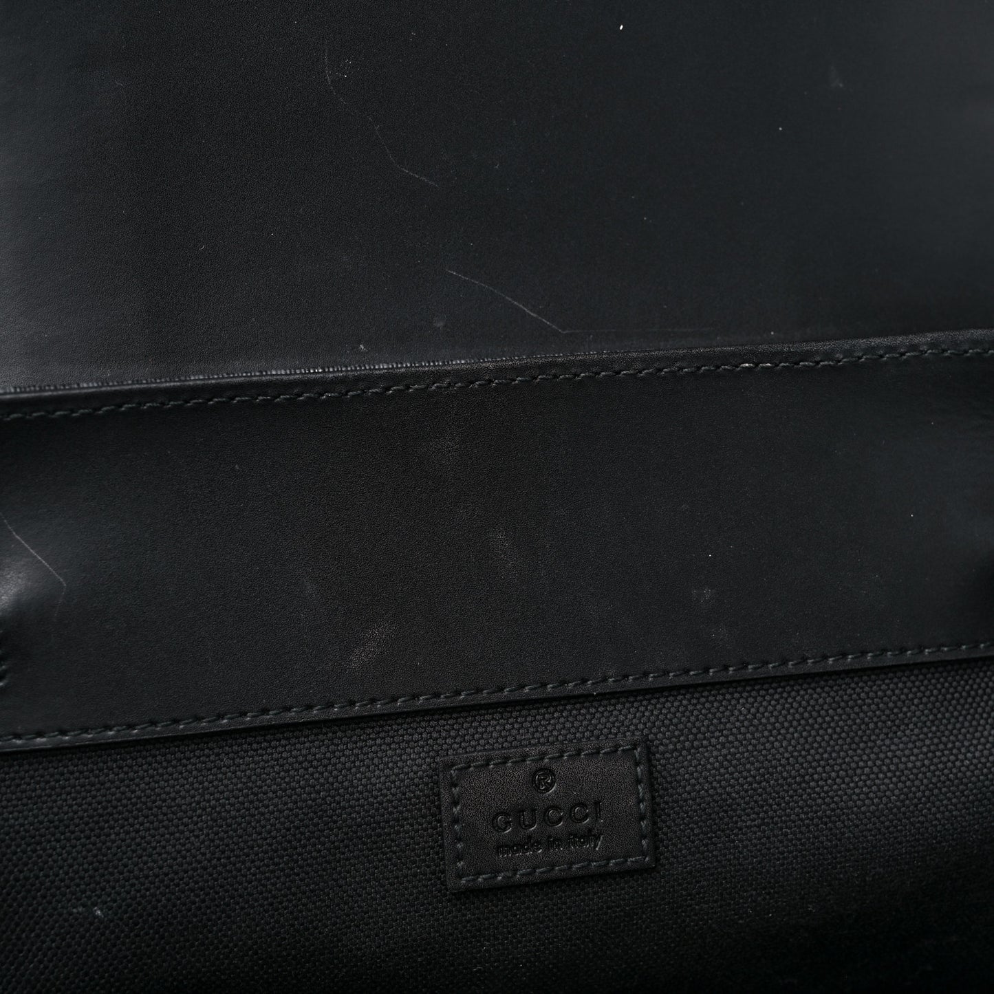 Soft GG Supreme Monogram Calfskin Web Double Buckle Backpack Black