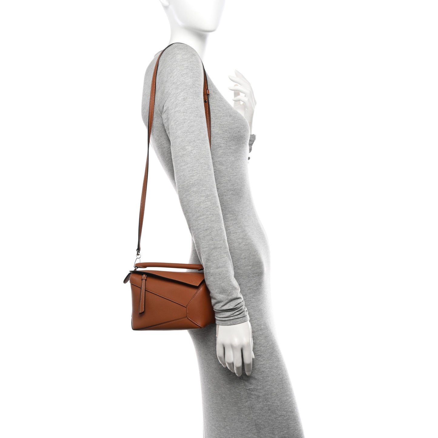 Calfskin Mini Puzzle Edge Bag Tan