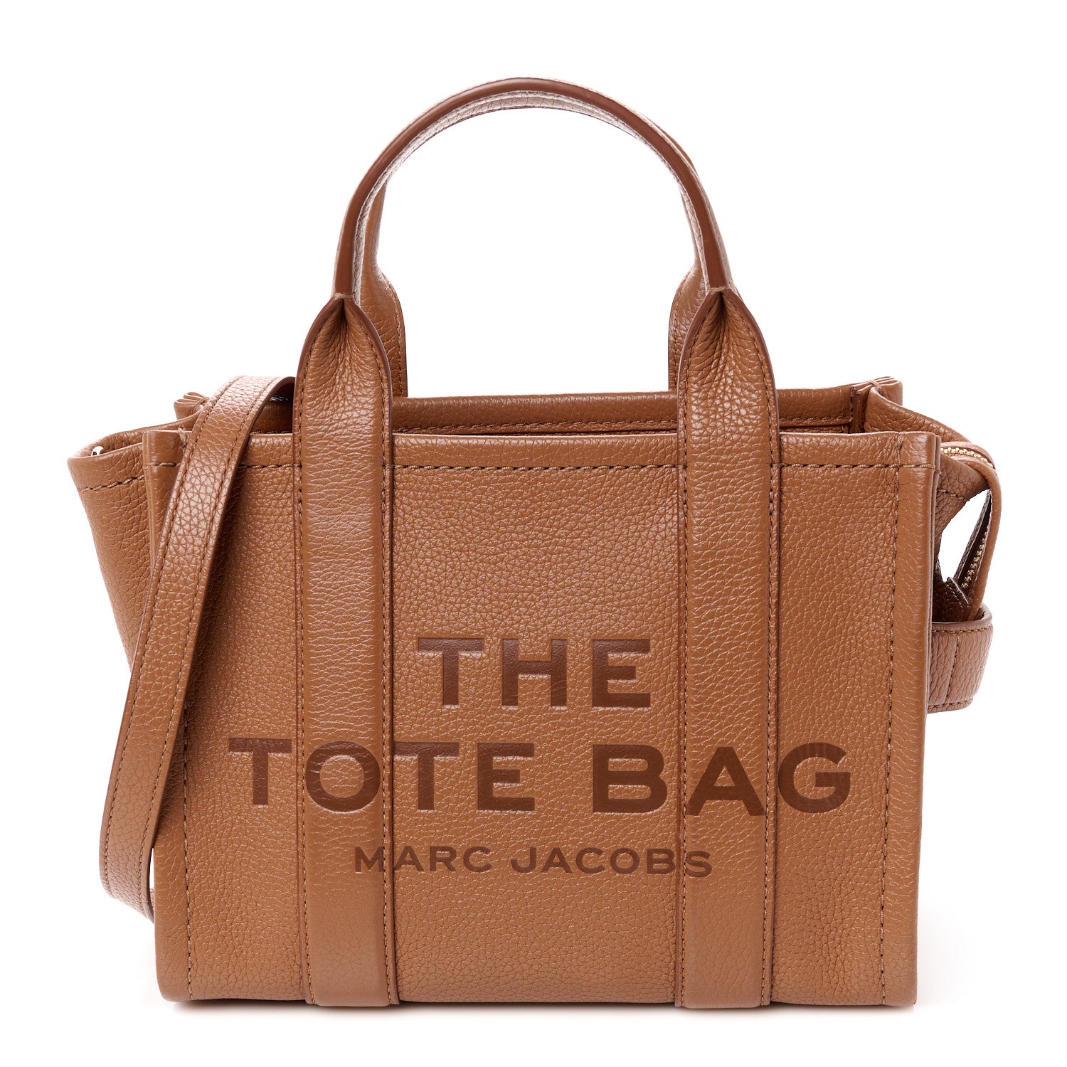 Marc Jacobs Grained Calfskin Small The Tote Bag Argan Oil 1 of 11