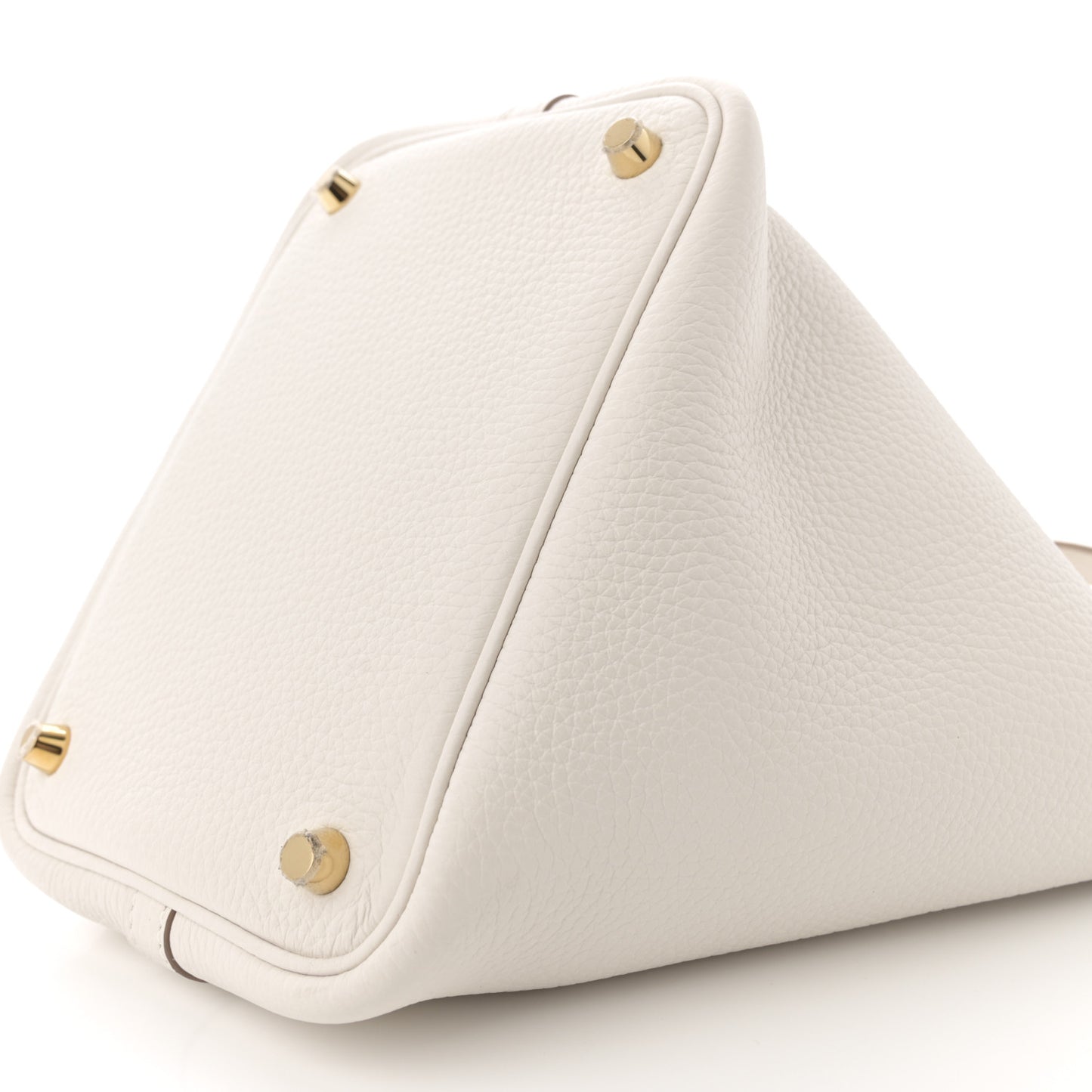 Taurillon Clemence Picotin Lock 18 PM Gris Pale