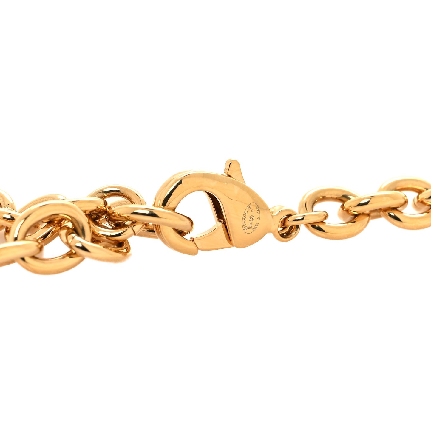 Enamel Coco Heart CC Star Chain Belt 80 Gold Black