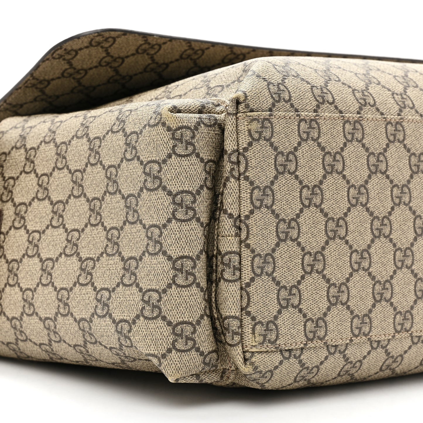 GG Plus Monogram Messenger Diaper Bag Dark Brown