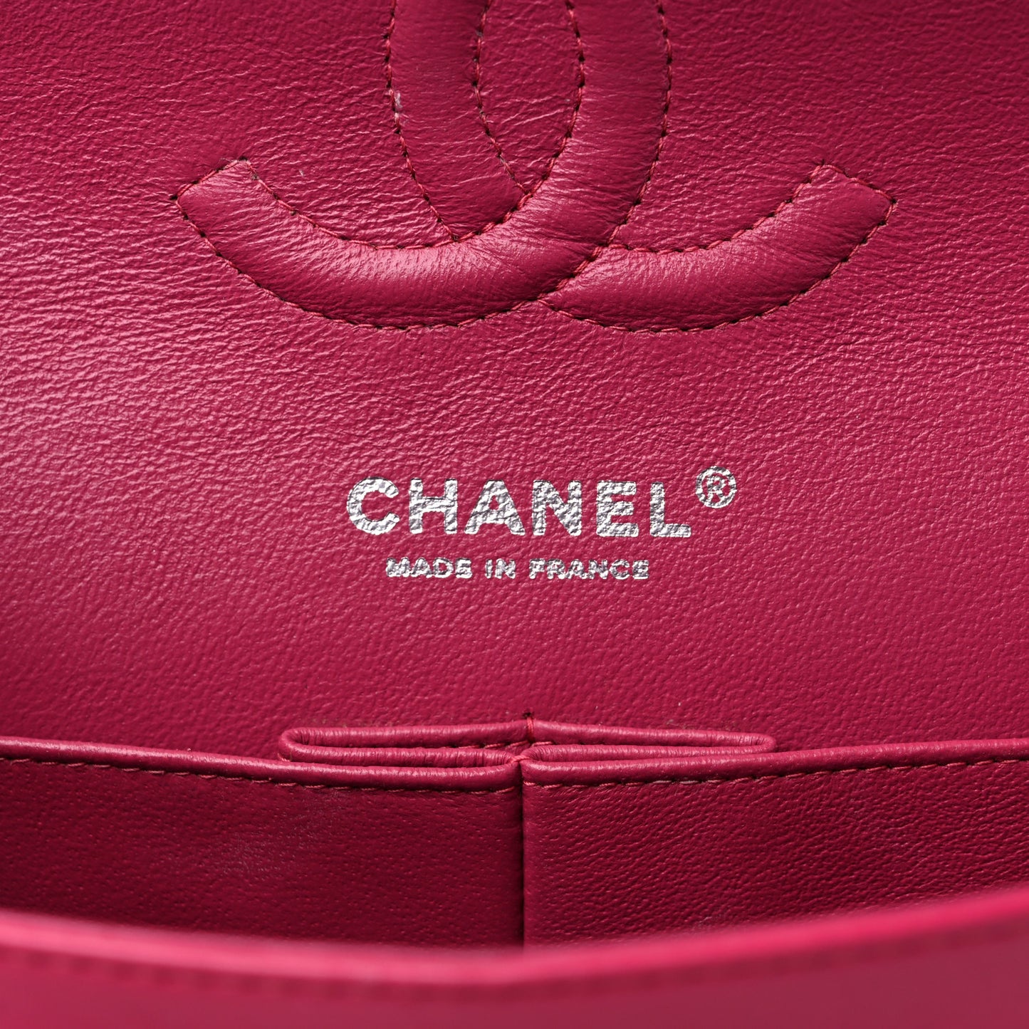 Patent Quilted Medium Double Flap Pink