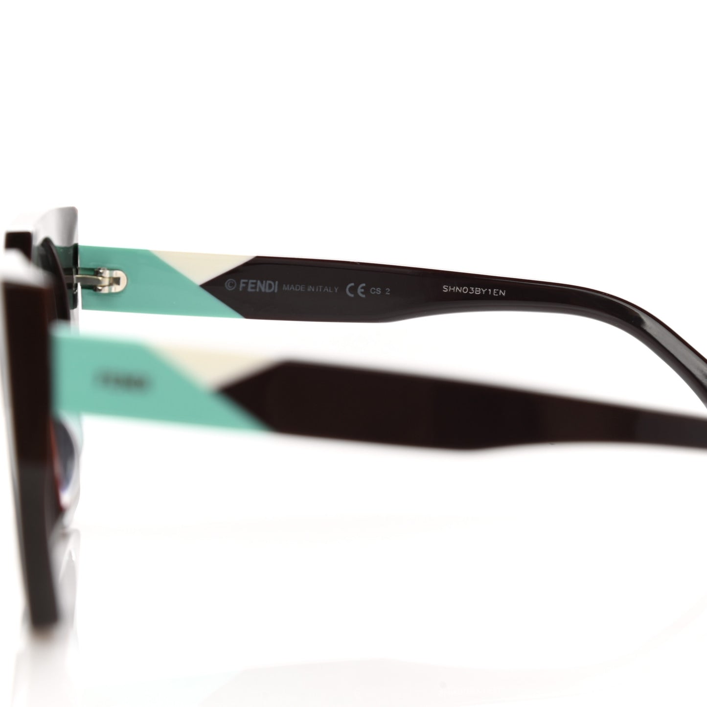 Acetate Facets Oversized Cat Eye Sunglasses FF 0151/S Brown