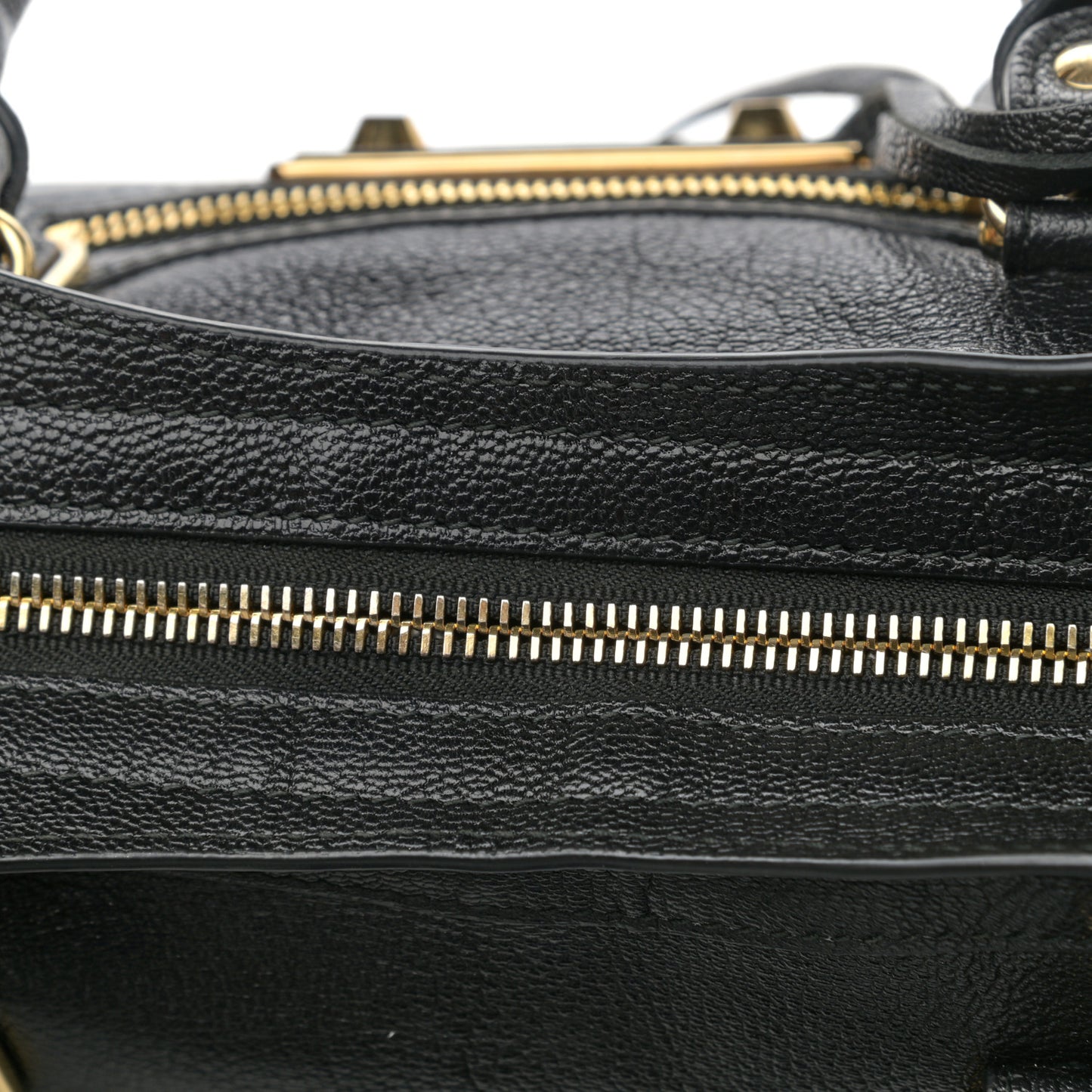 Chevre Gold Metallic Edge Hardware S City Black
